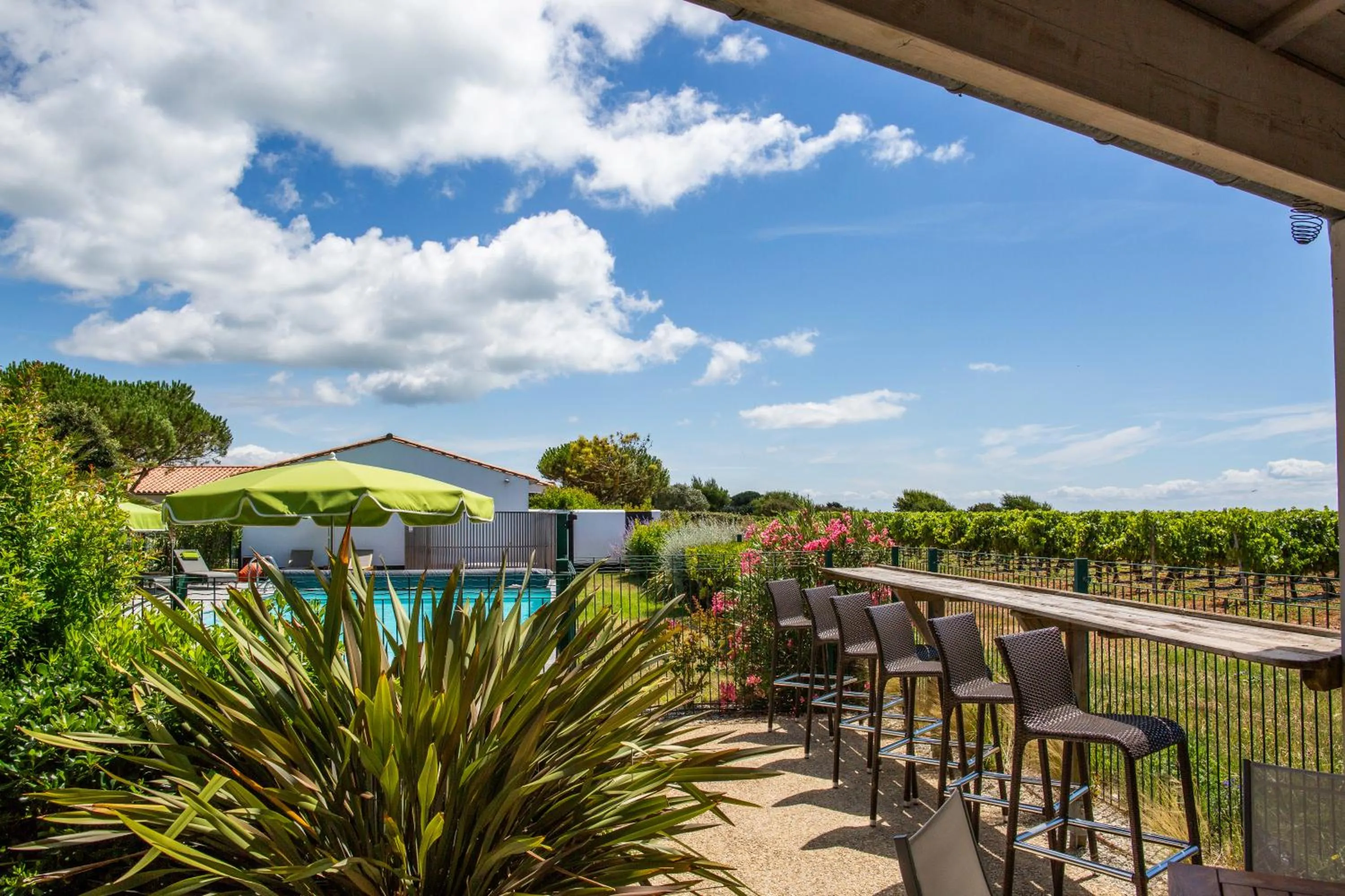 Swimming pool in Hôtel Les Vignes de la Chapelle, "The Originals Relais"