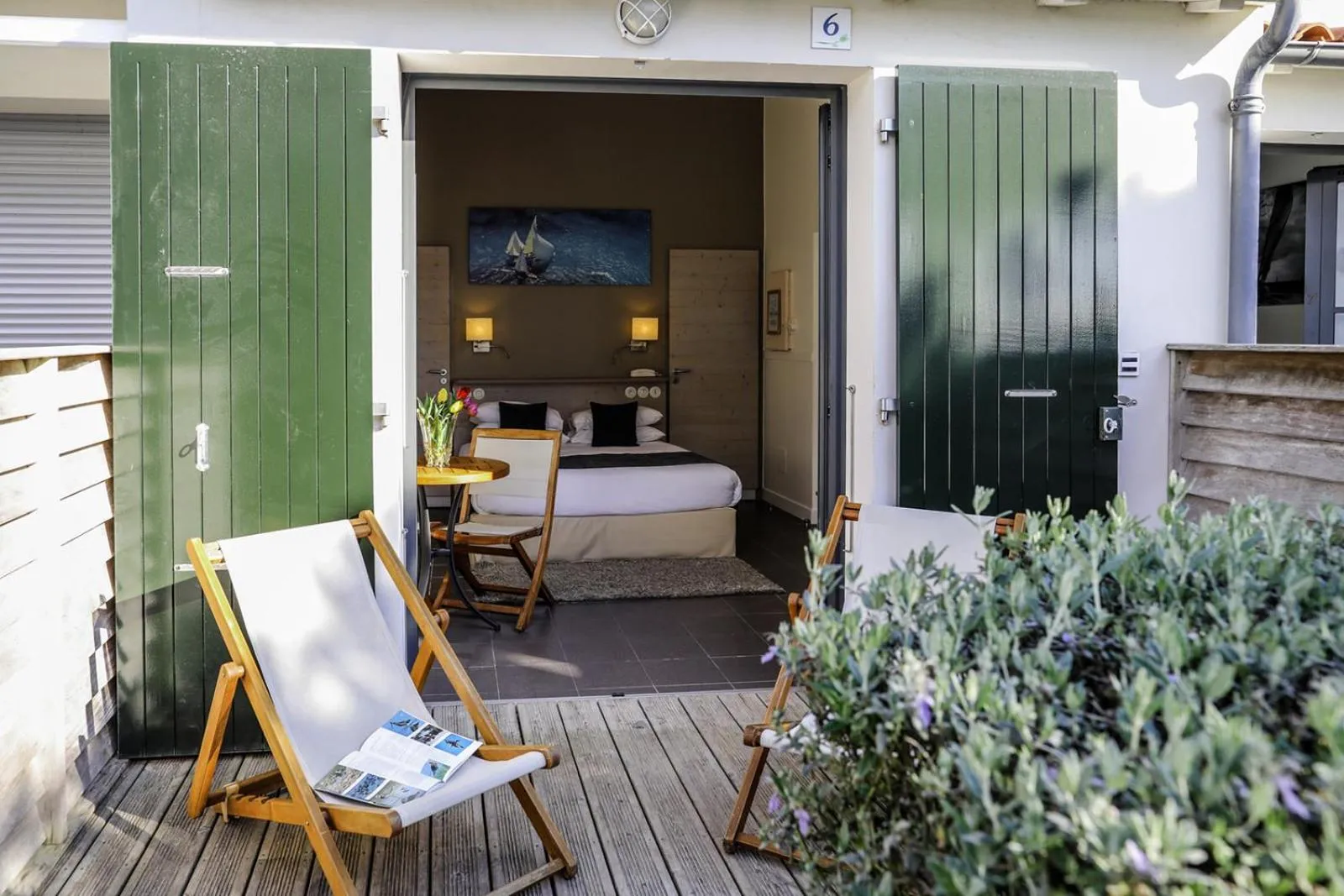 Patio in Hôtel Les Vignes de la Chapelle, "The Originals Relais"