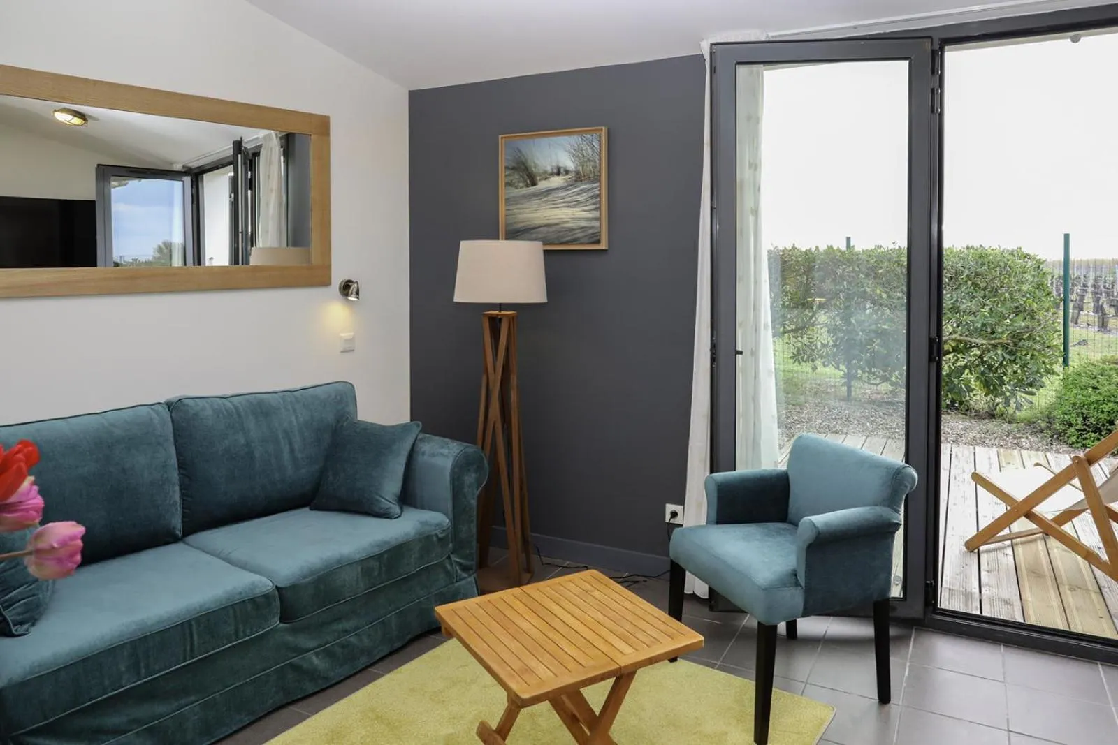 Living room in Hôtel Les Vignes de la Chapelle, "The Originals Relais"