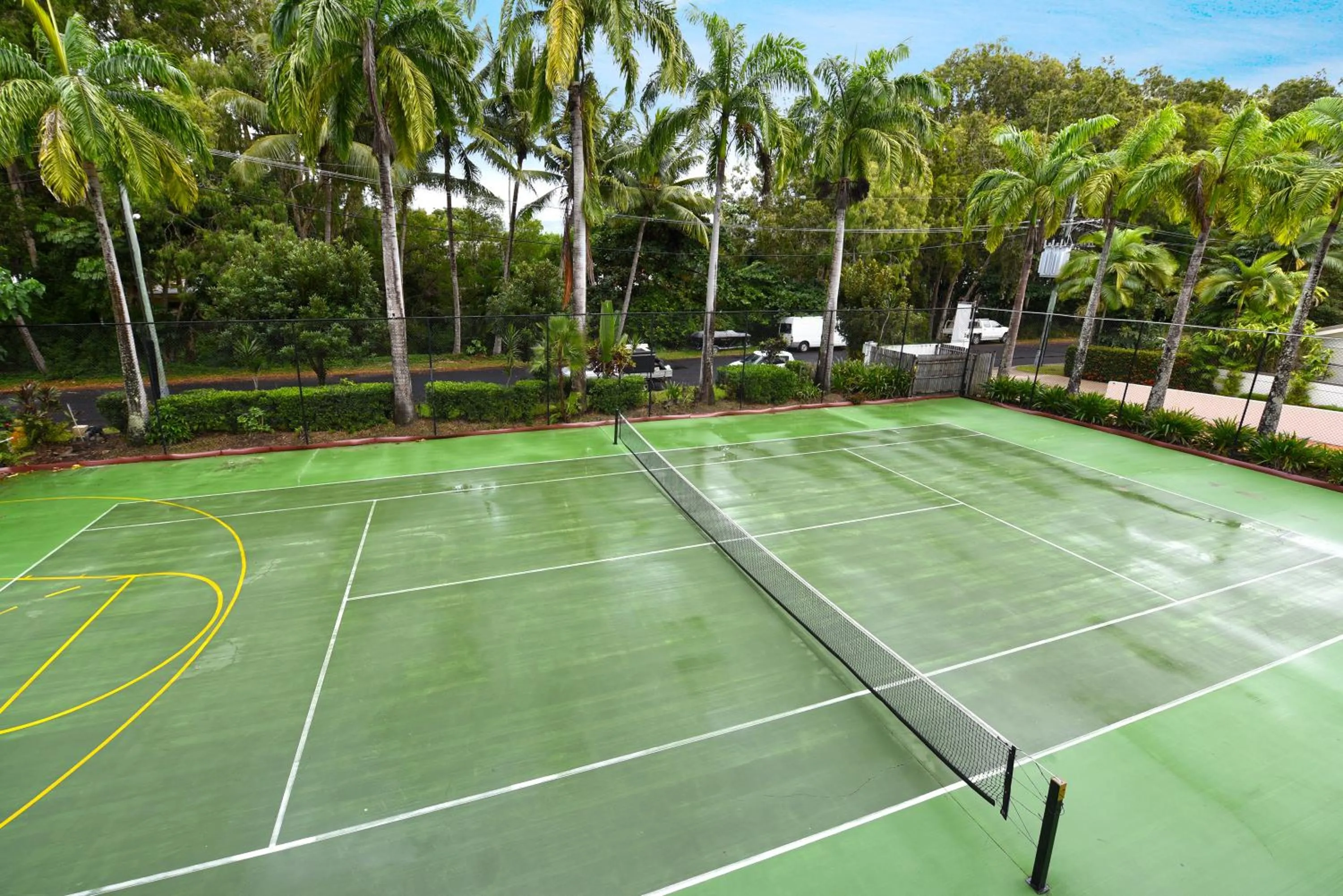 Tennis court in Golden Sands Beachfront Resort