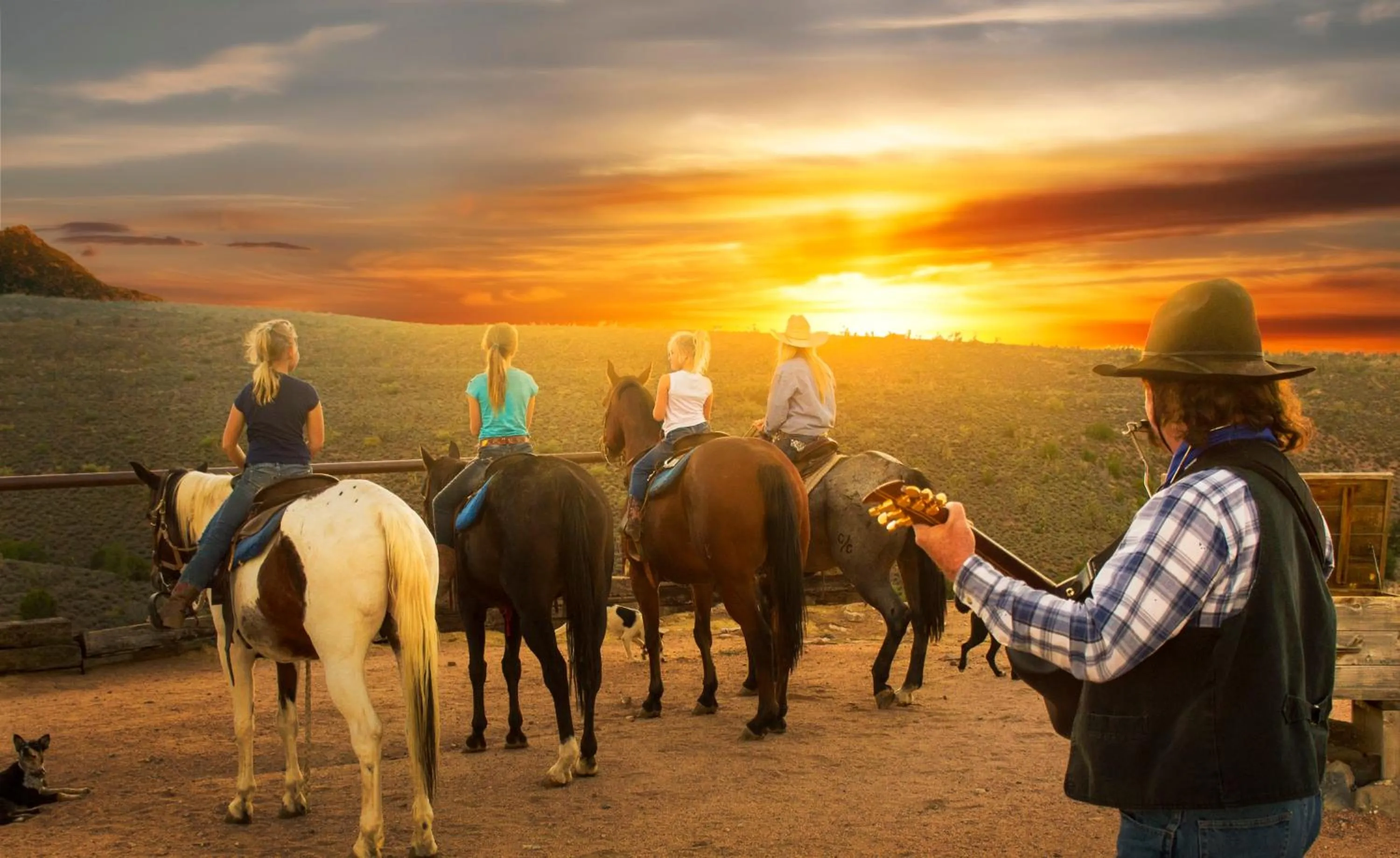 Horse-riding in Grand Canyon Western Ranch