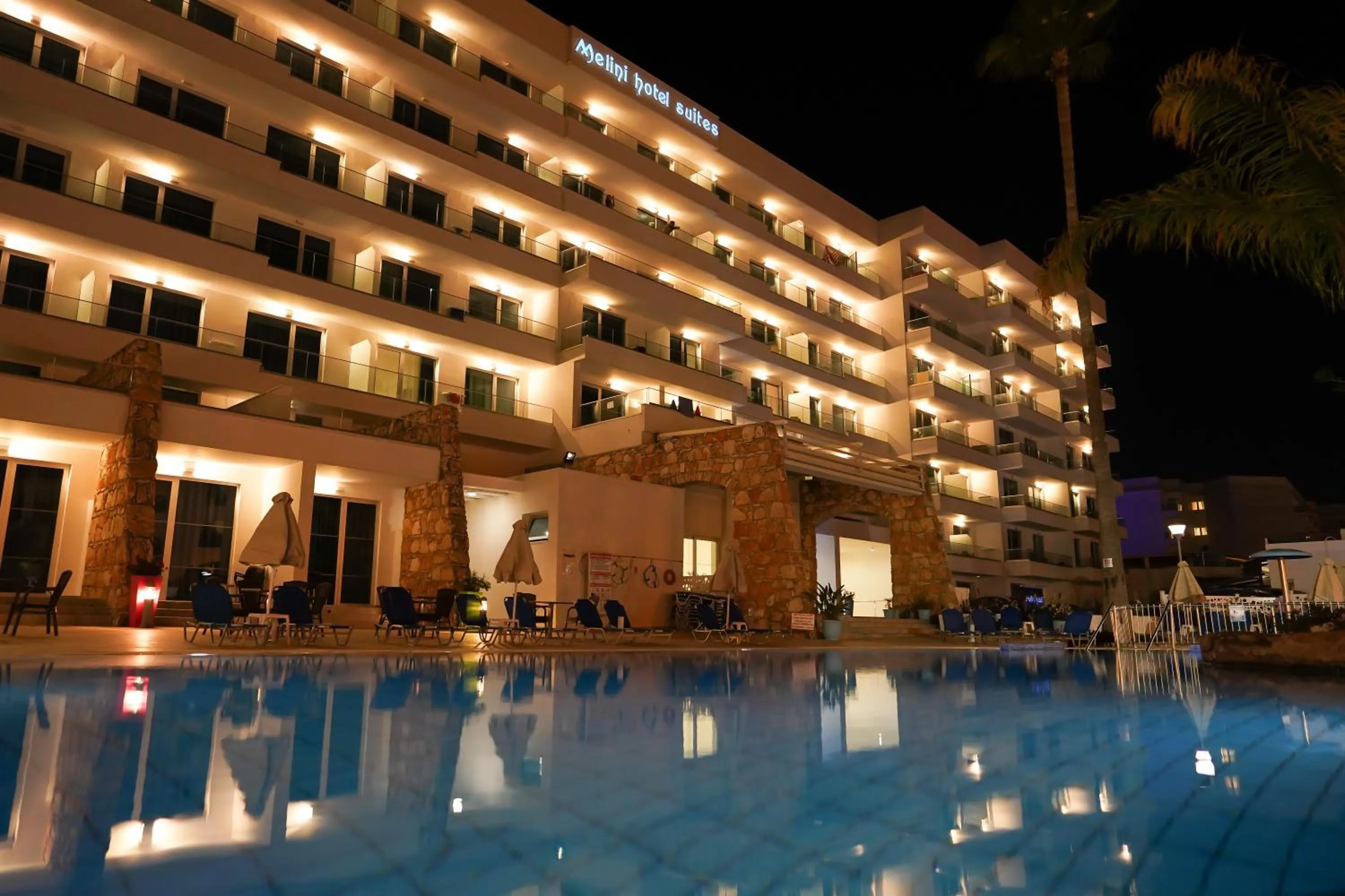 Property building in Melini Hotel Suites