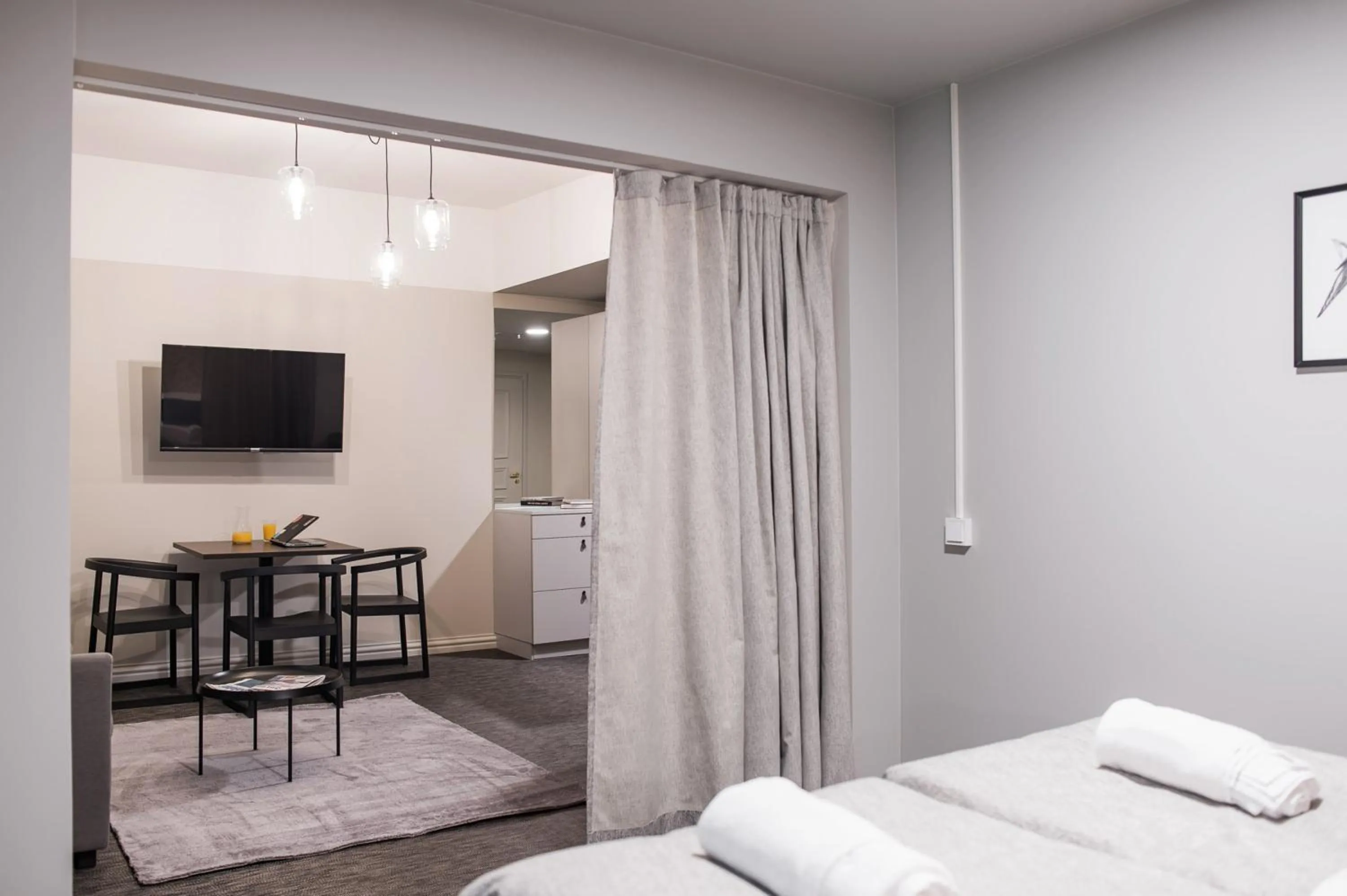 Photo of the whole room, Bed in Forenom Aparthotel Turku