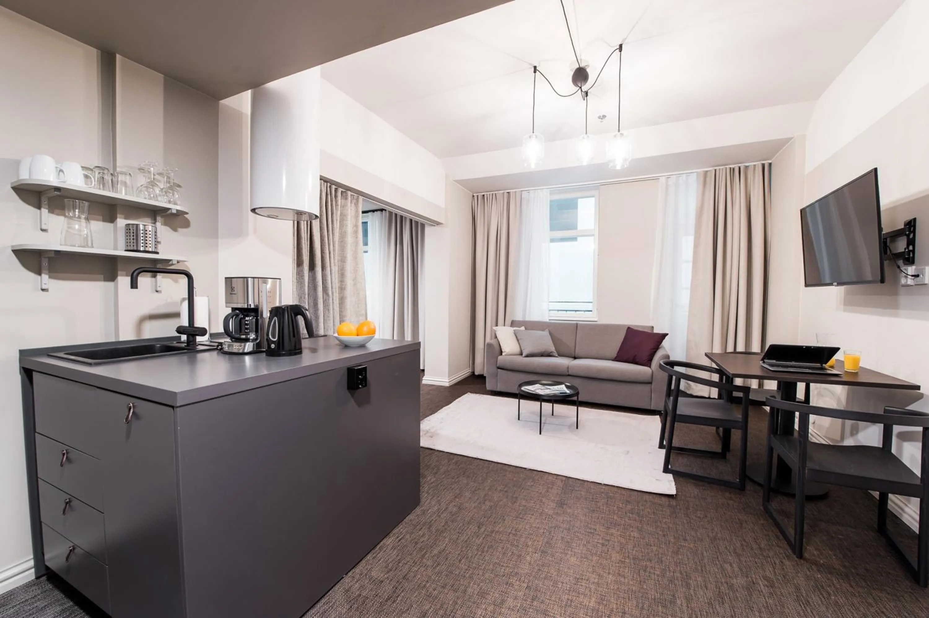 Kitchen or kitchenette in Forenom Aparthotel Turku