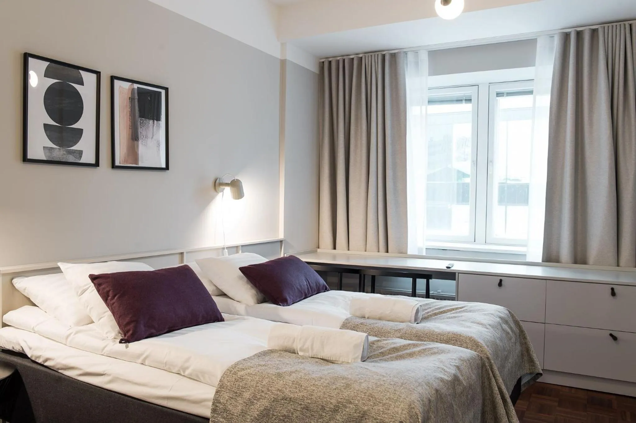 Bed in Forenom Aparthotel Turku