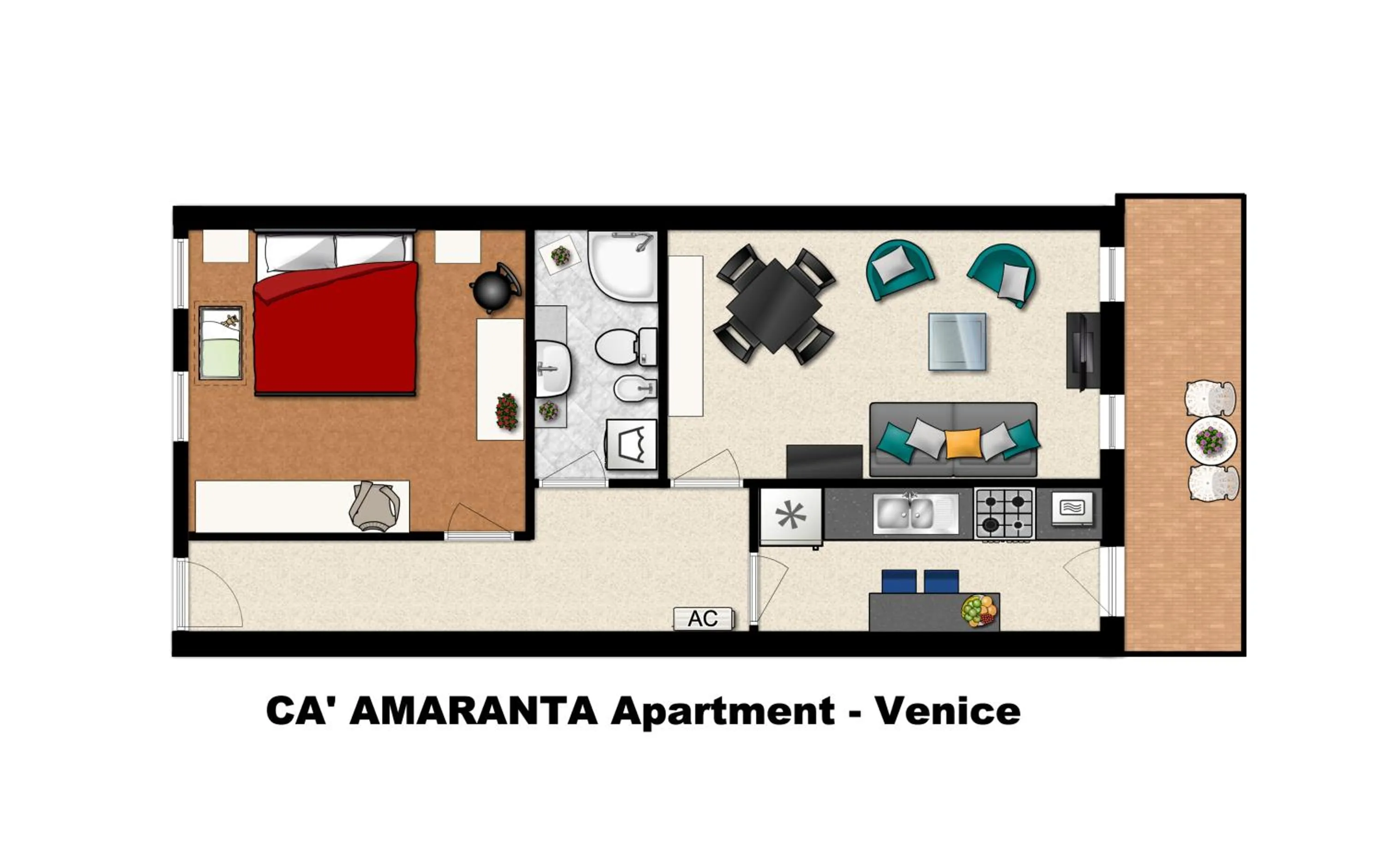 Floor plan in CasaMisa Ca' Amaranta