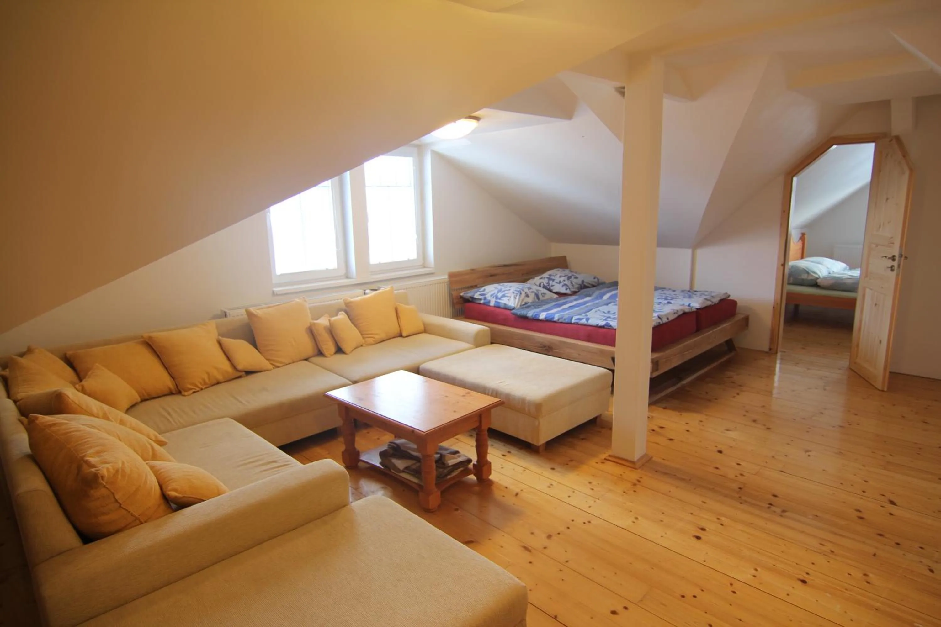 Bed in Hotel Restaurant Svejk