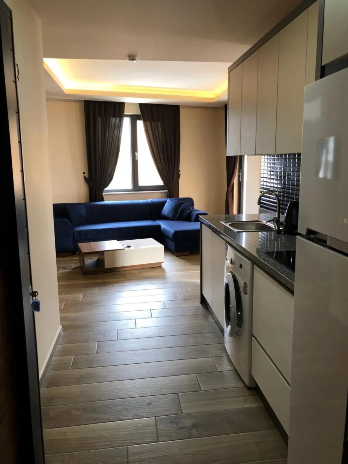 Kitchen or kitchenette in Hayal Residence Apart Otel