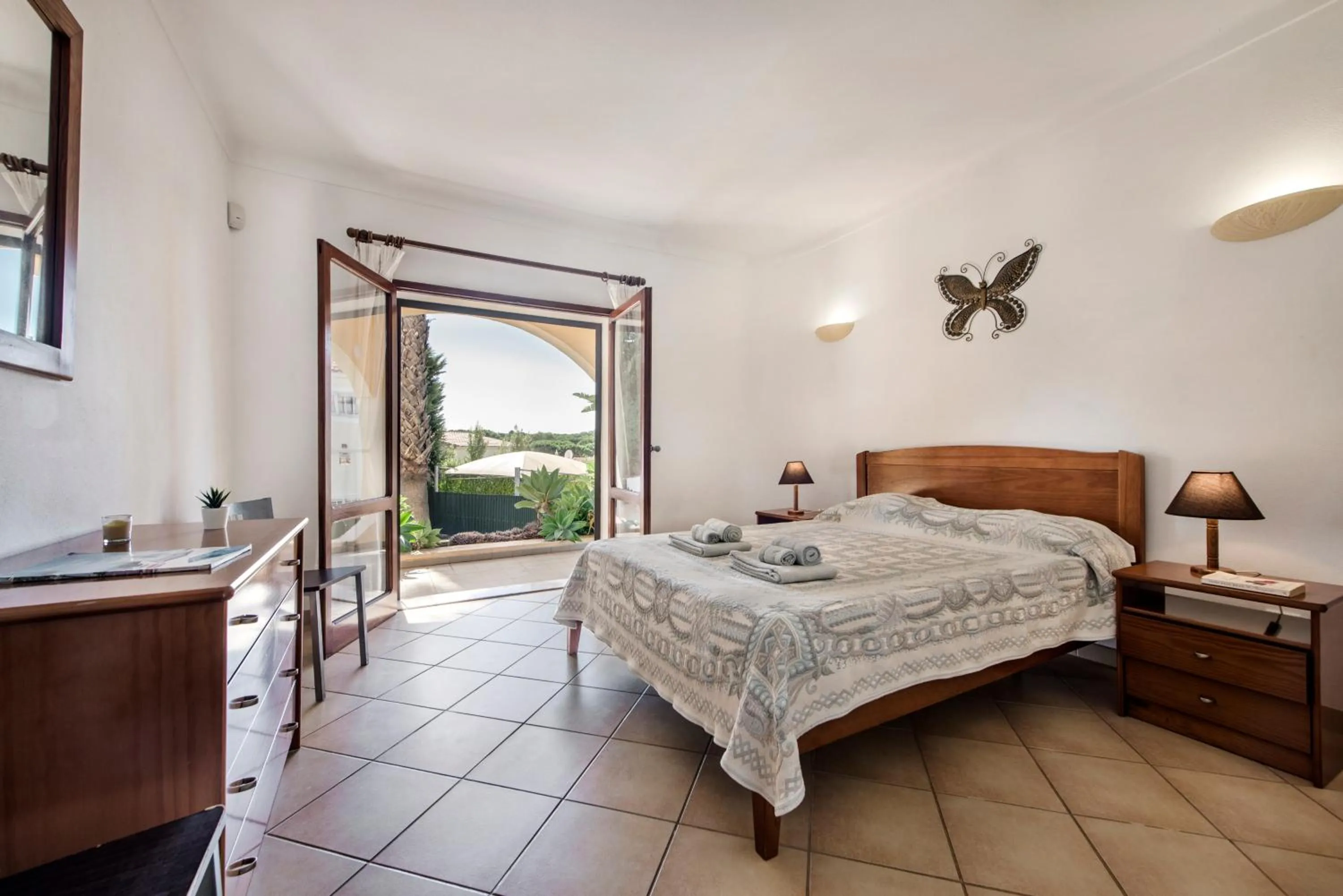 Bedroom, Bed in Exclusive Retreat in Vilamoura, private pool, off-street parking, Free AC wifi
