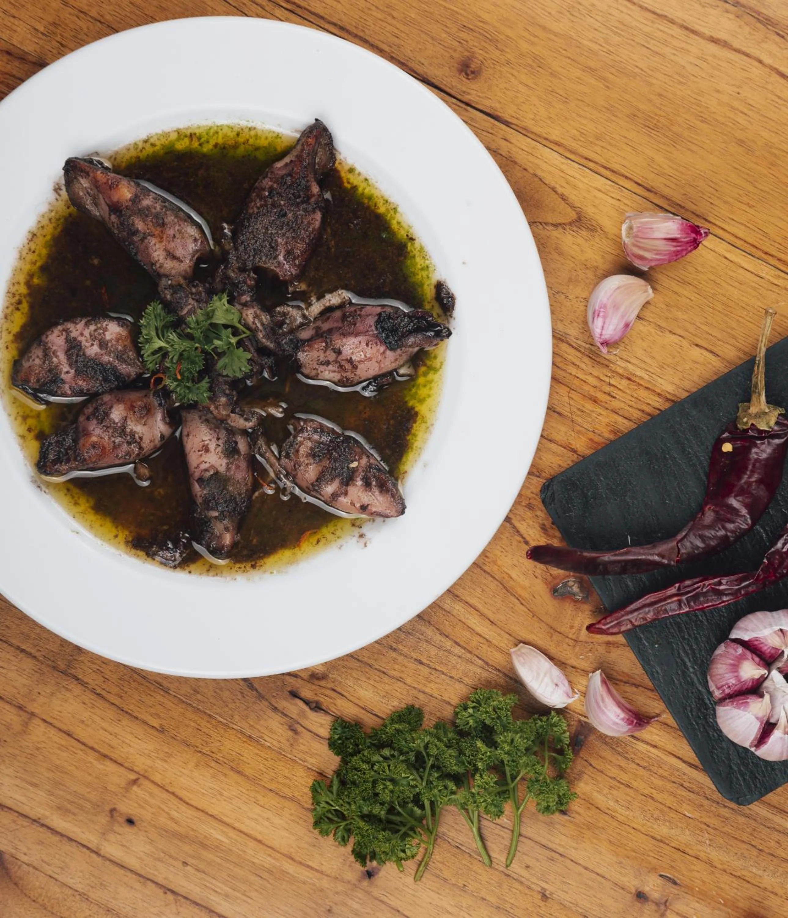 Food and drinks in Loft Osteria by Sagardi