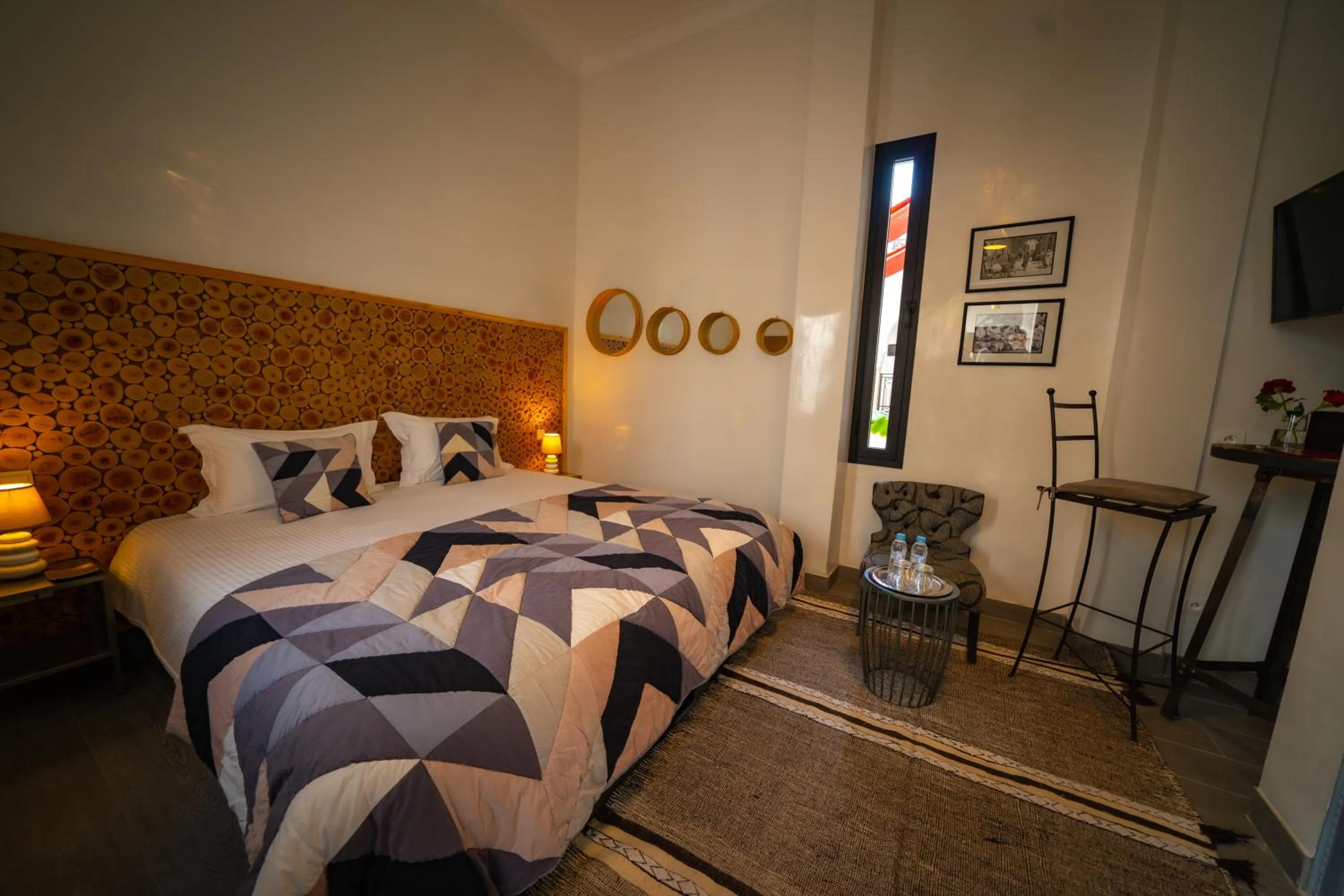 Bed in Riad Shanima SPA Marrakech