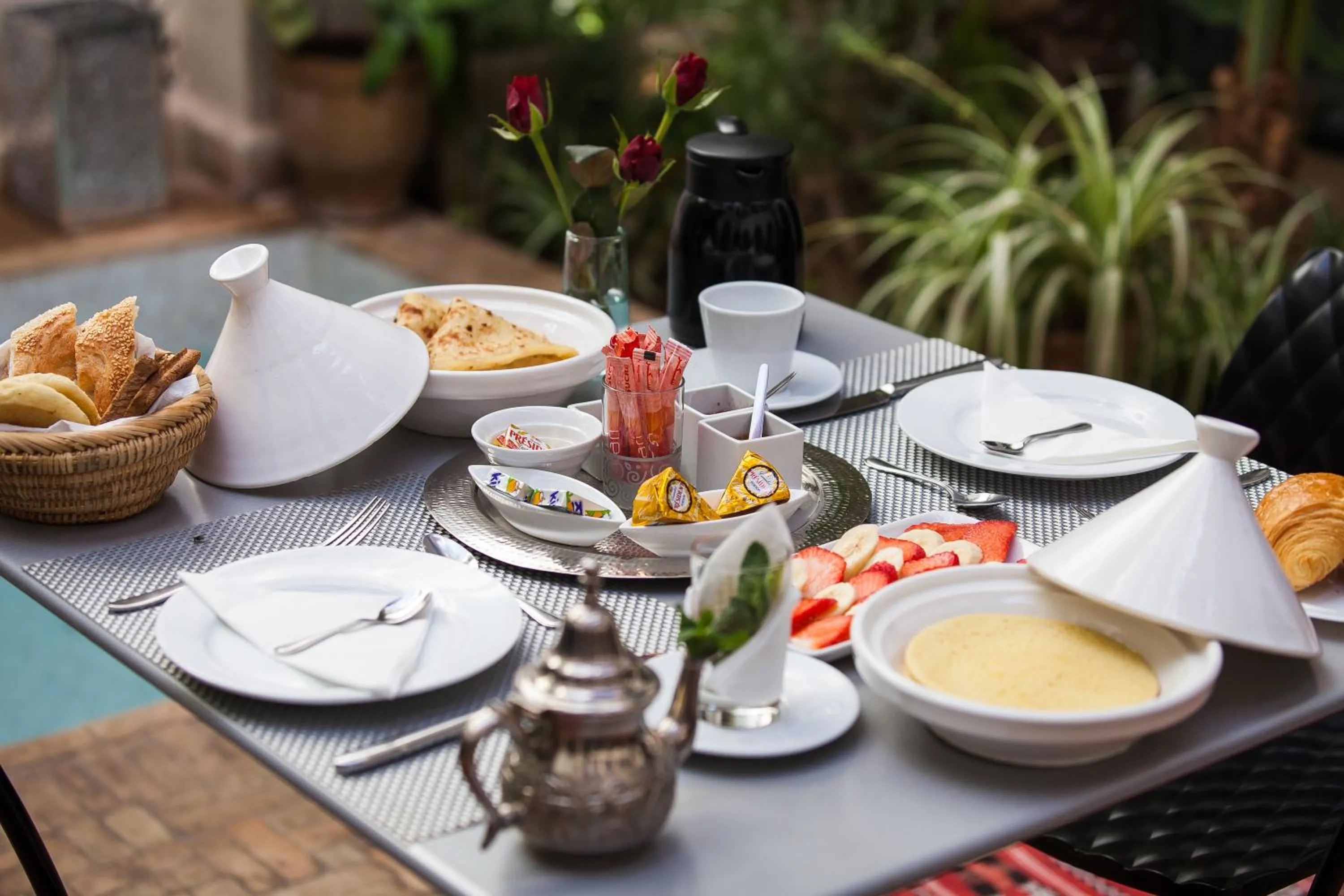 Continental breakfast in Riad Shanima SPA Marrakech