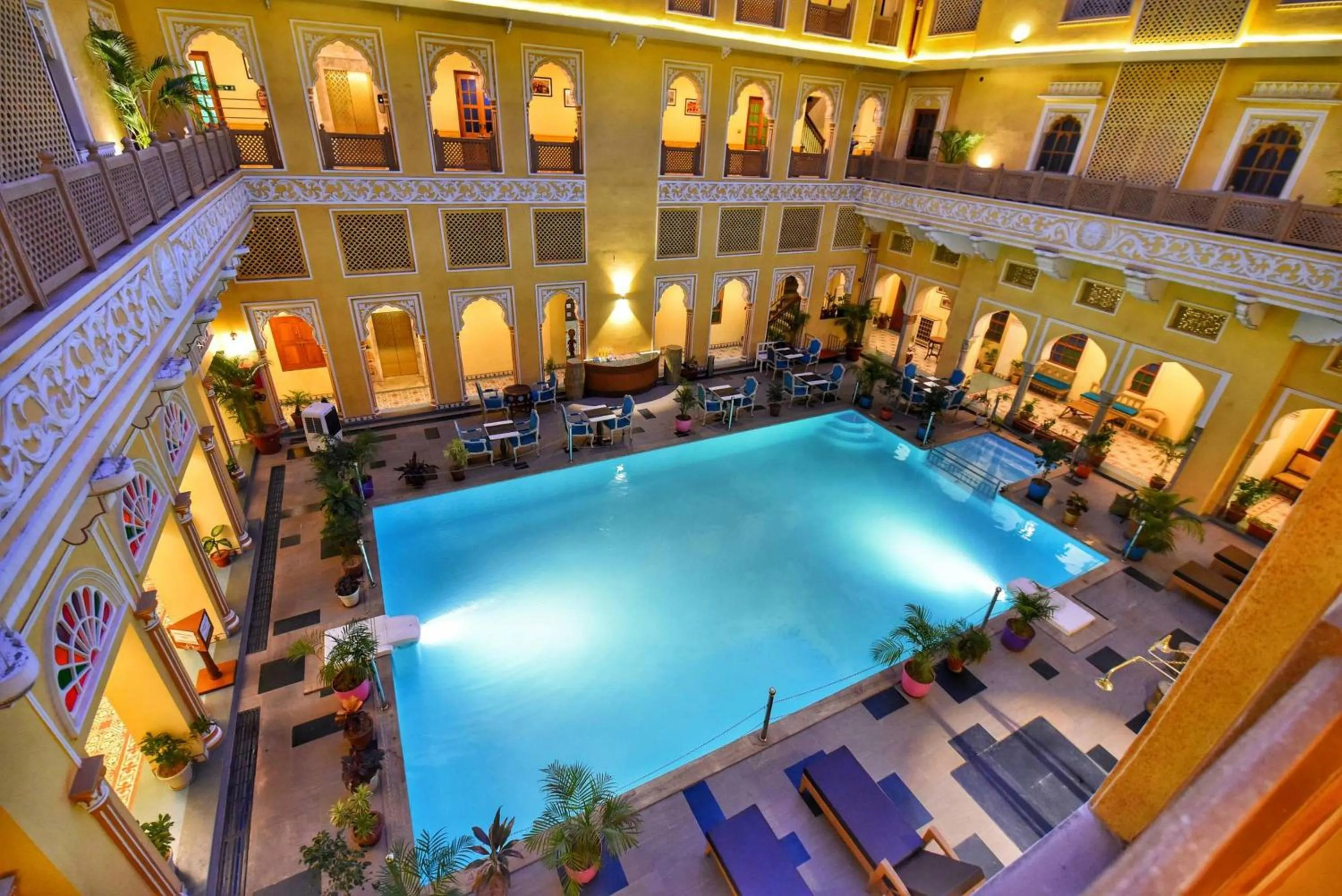 Pool view in Nirbana Palace - A Heritage Hotel and Spa