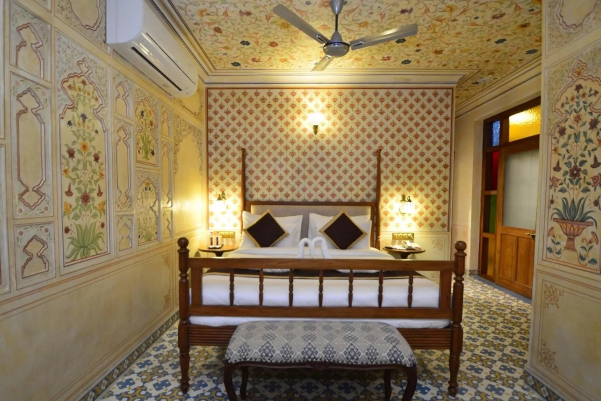 Bedroom, Bed in Nirbana Palace - A Heritage Hotel and Spa