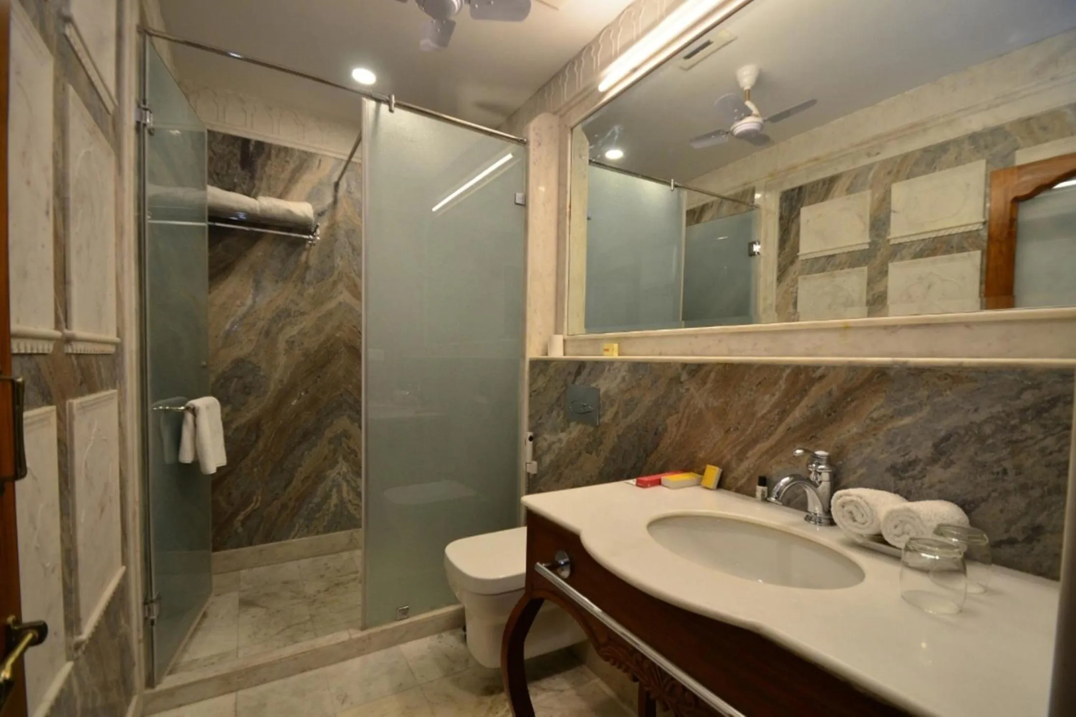 Bathroom in Nirbana Palace - A Heritage Hotel and Spa