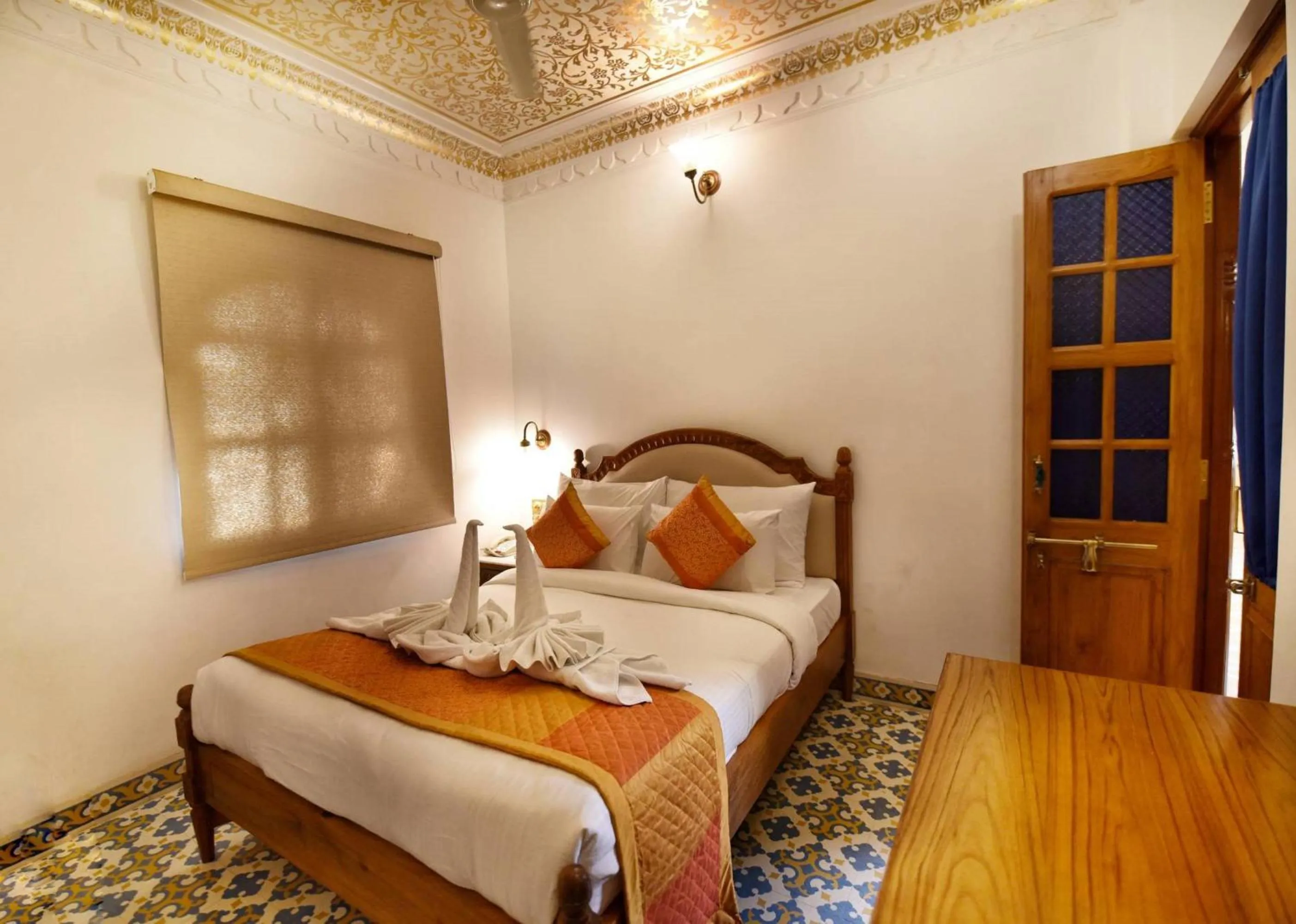 Bedroom, Bed in Nirbana Palace - A Heritage Hotel and Spa