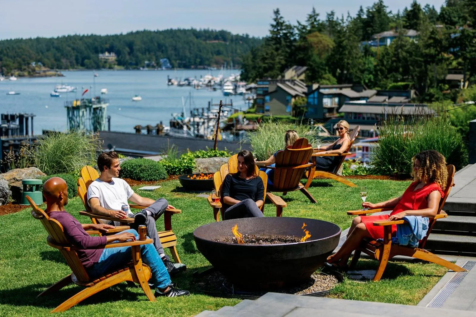 group of guests in Friday Harbor House