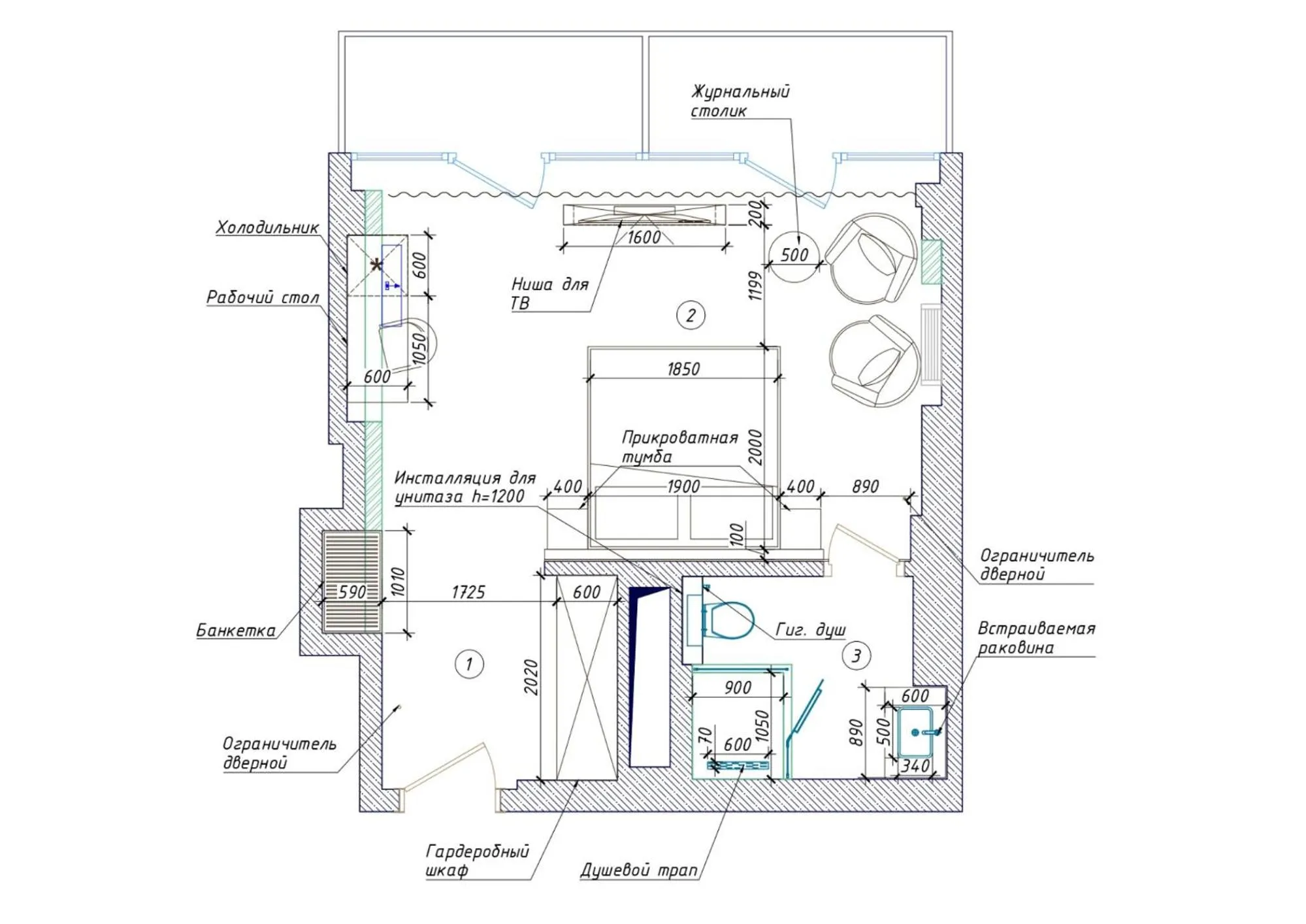 Decorative detail in Almaty Hotel