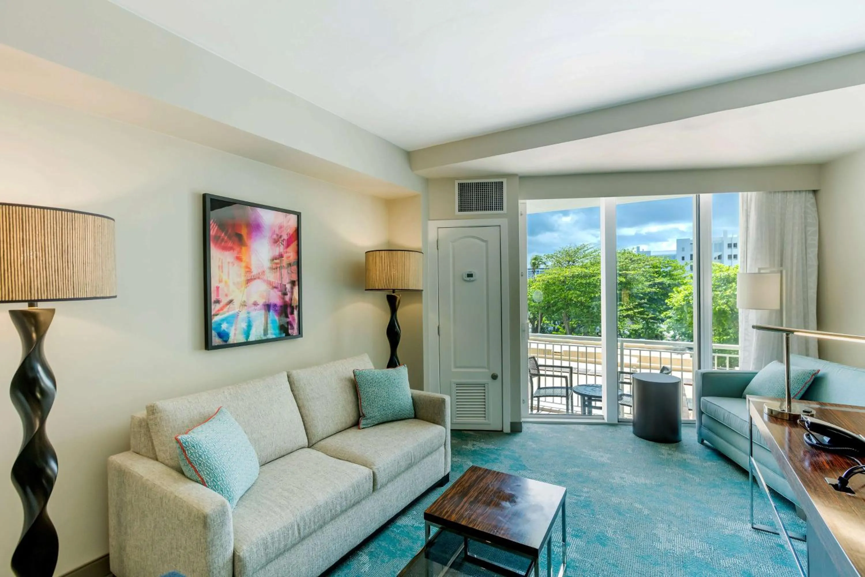 Living room in Caribe Hilton