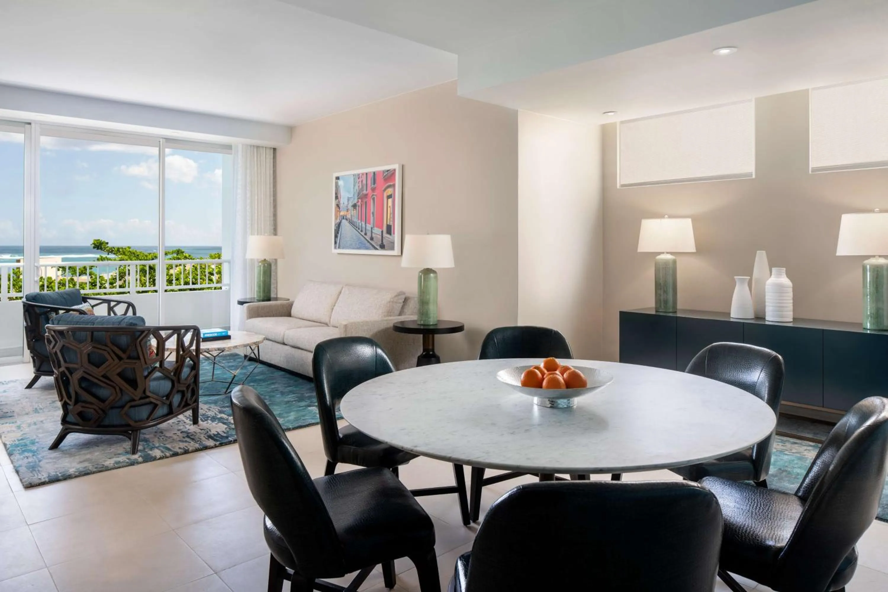 Living room in Caribe Hilton