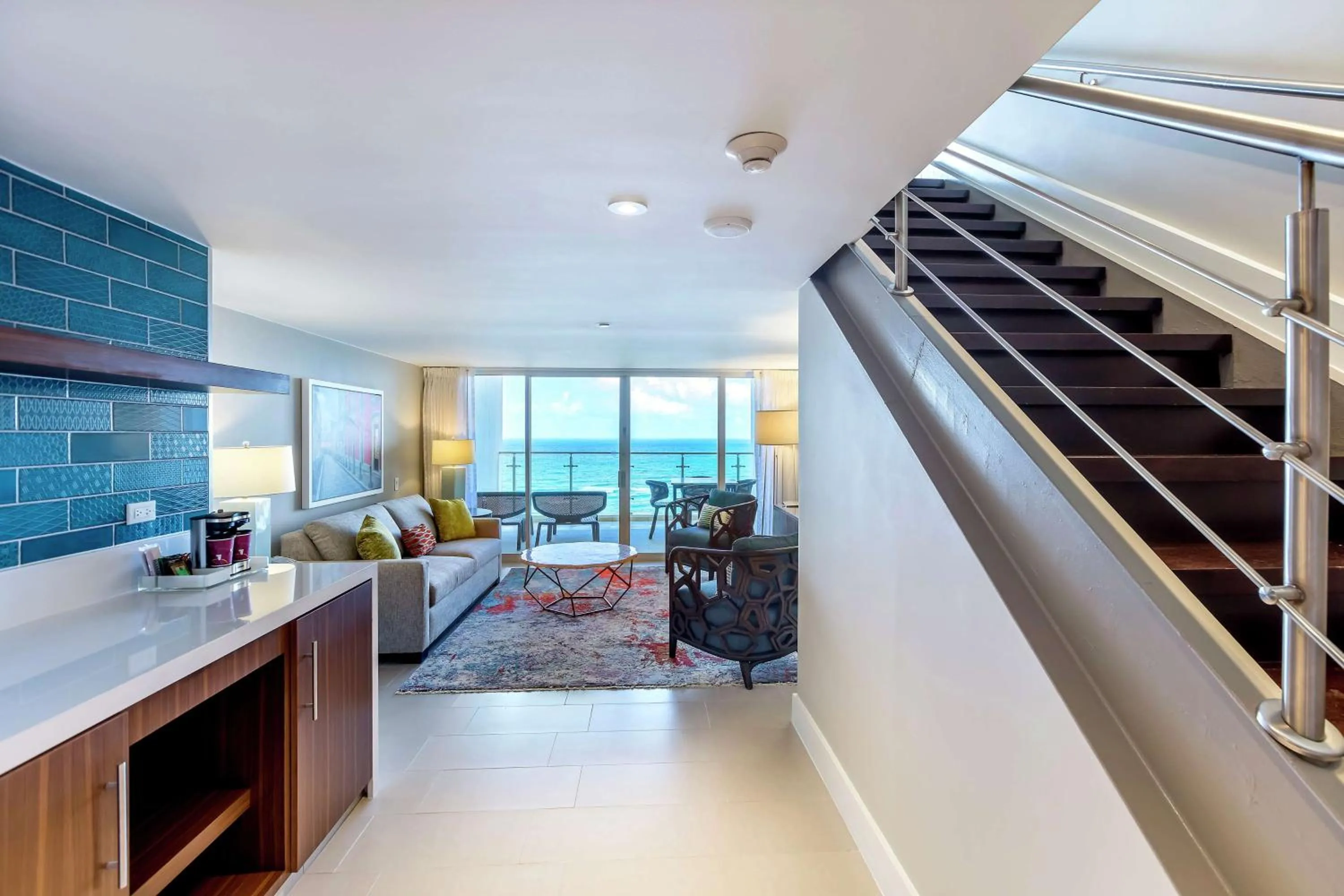 Living room in Caribe Hilton