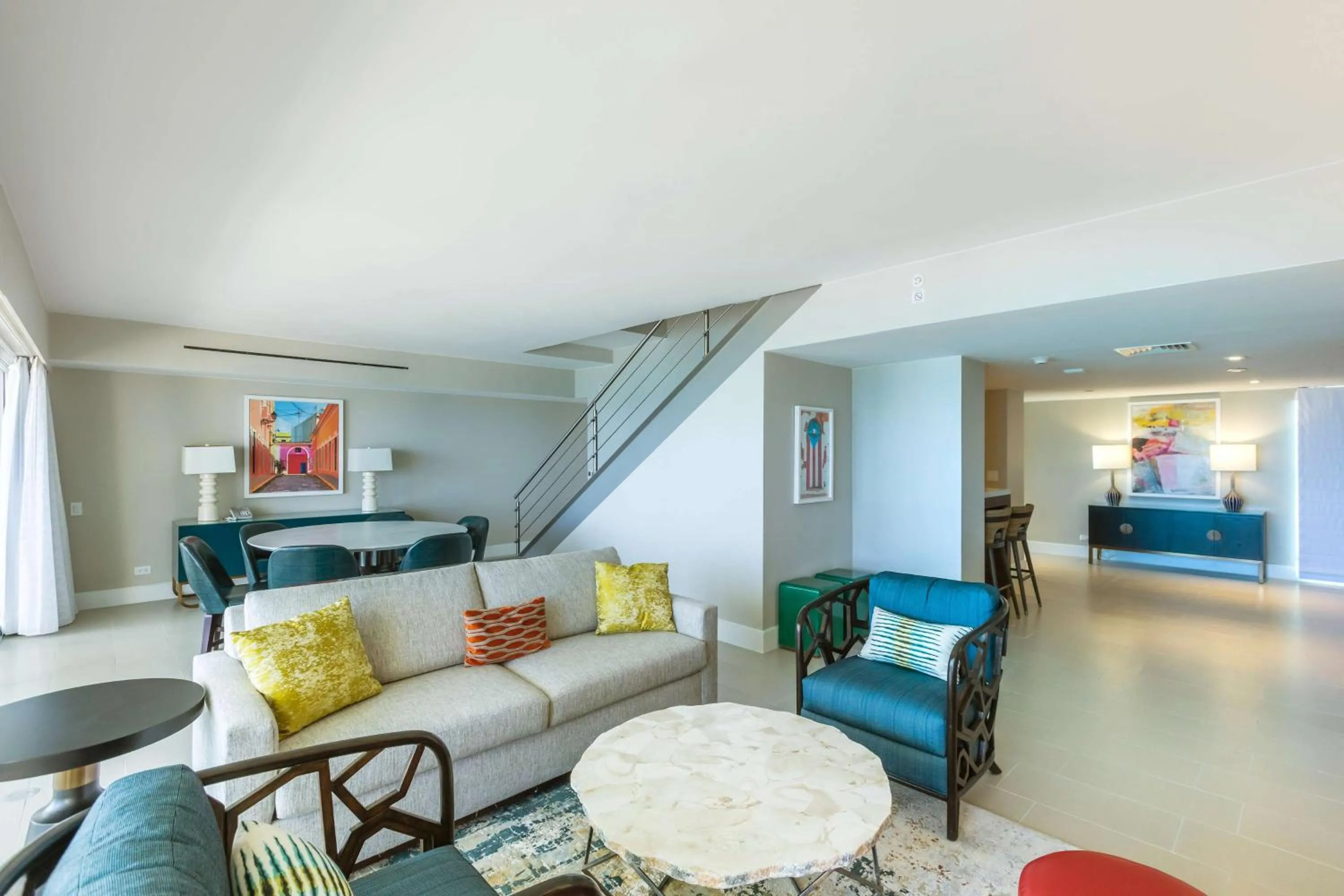 Living room in Caribe Hilton