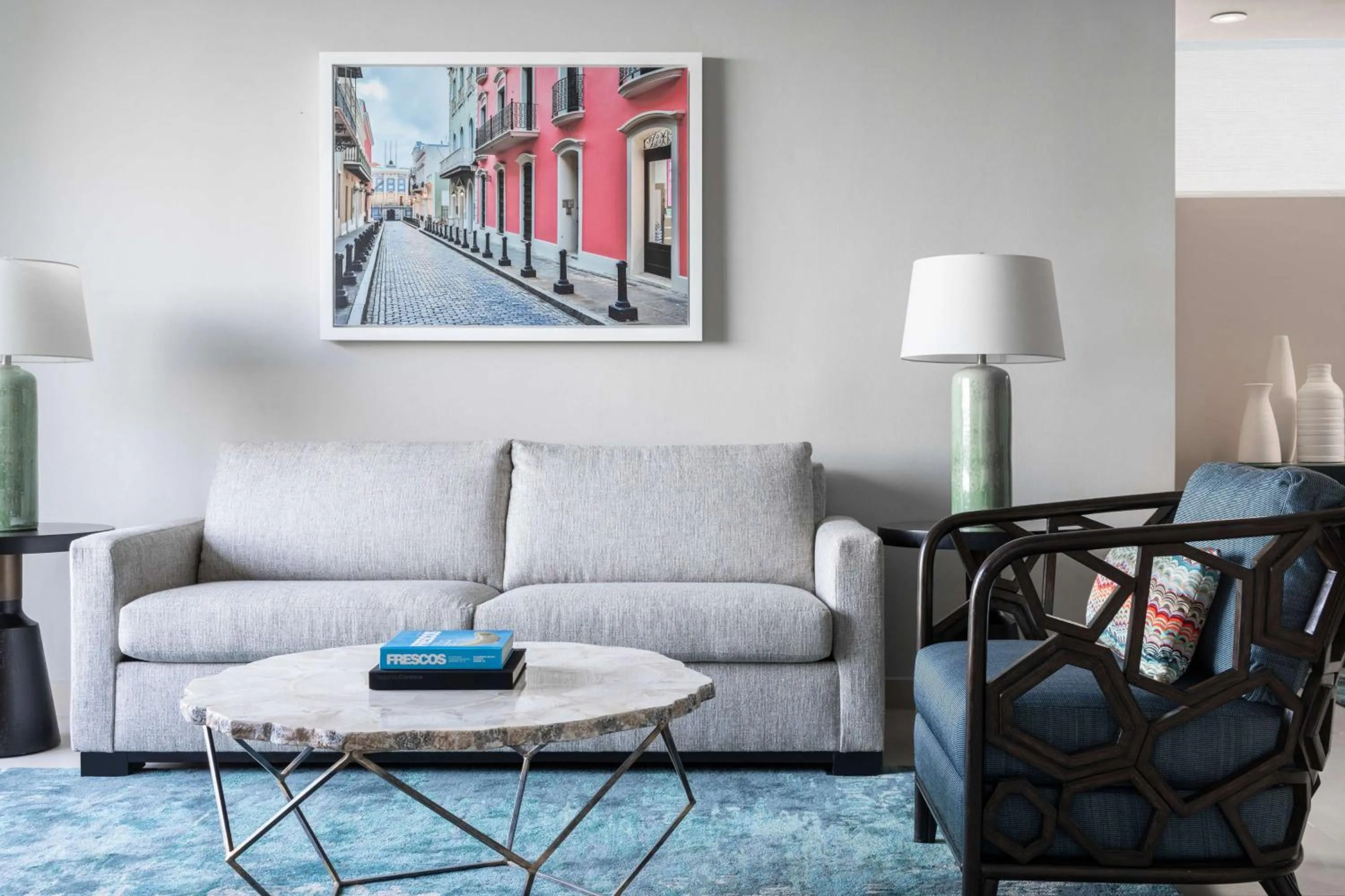 Living room in Caribe Hilton