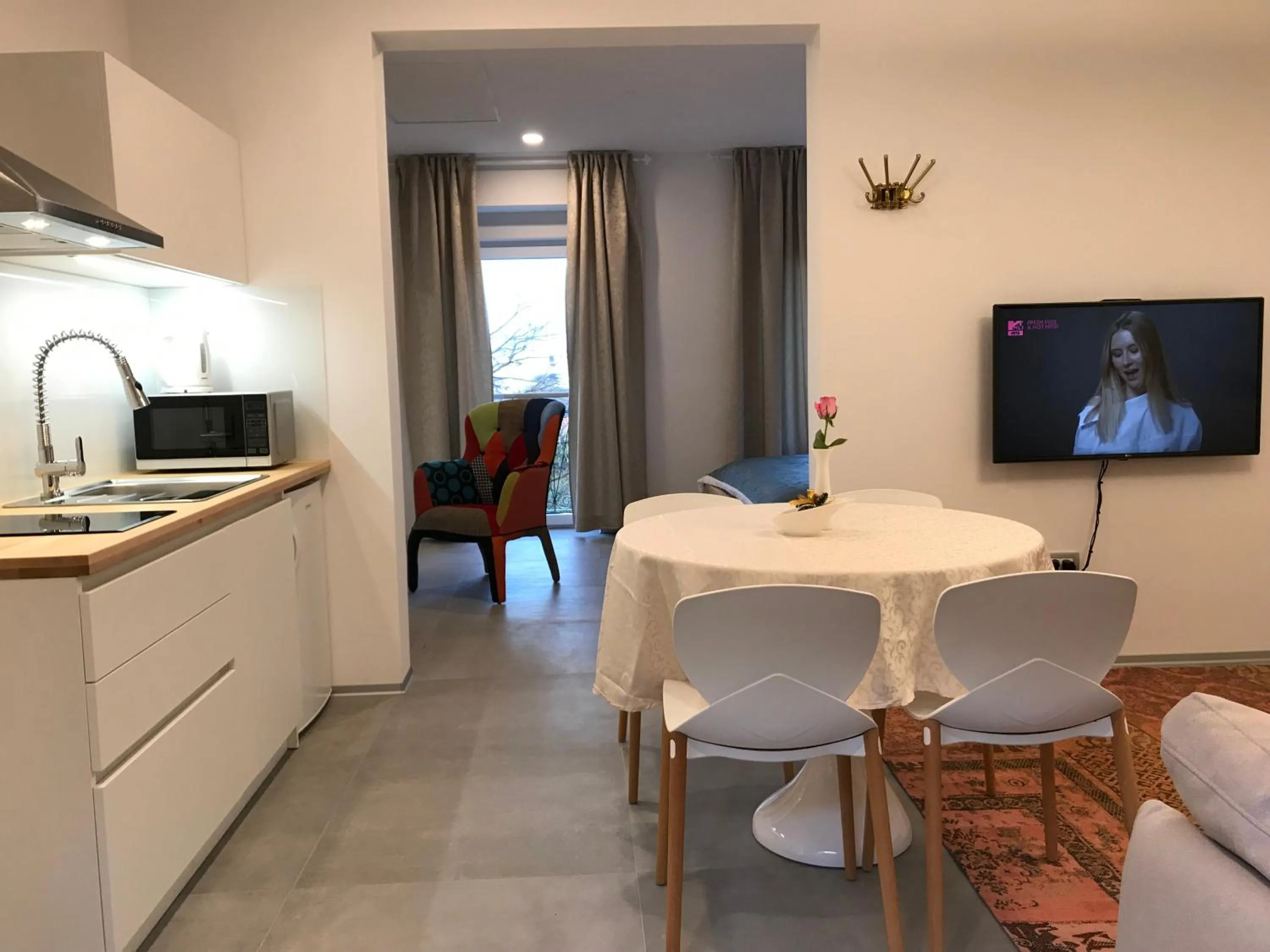 Kitchen or kitchenette in Vila Burbonka