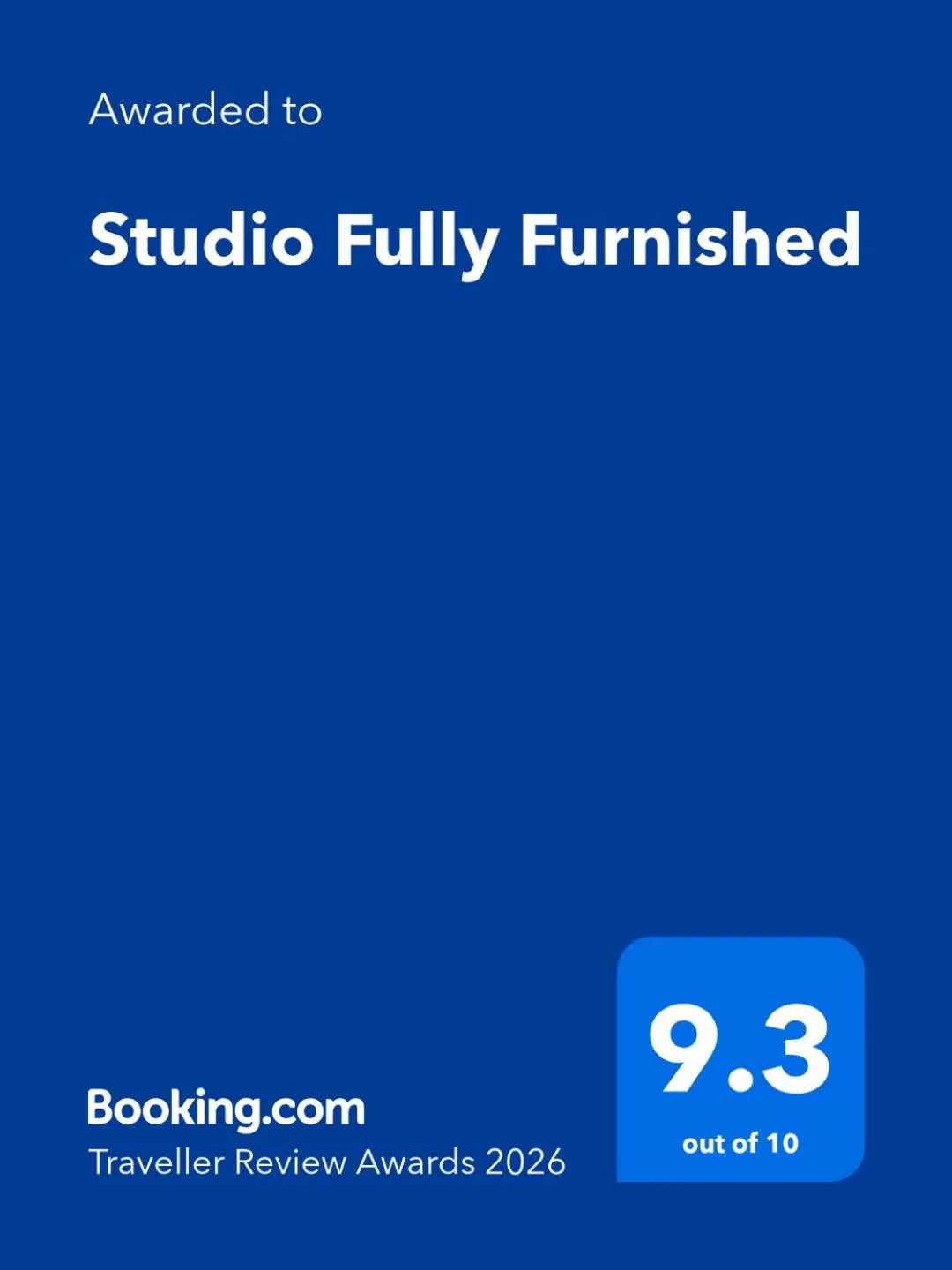Studio Fully Furnished