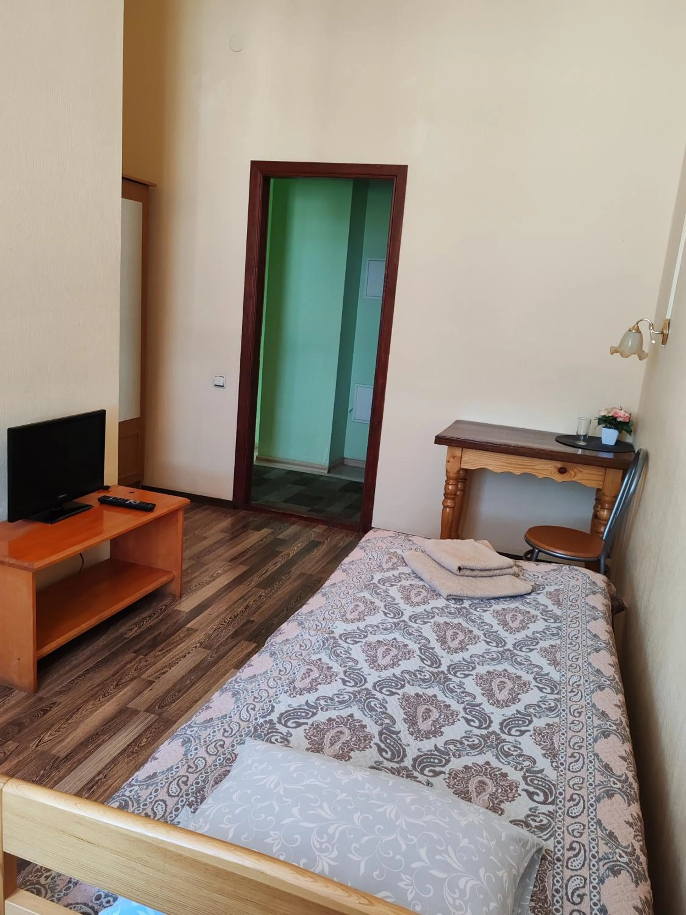 Bed in Hotel Ludza