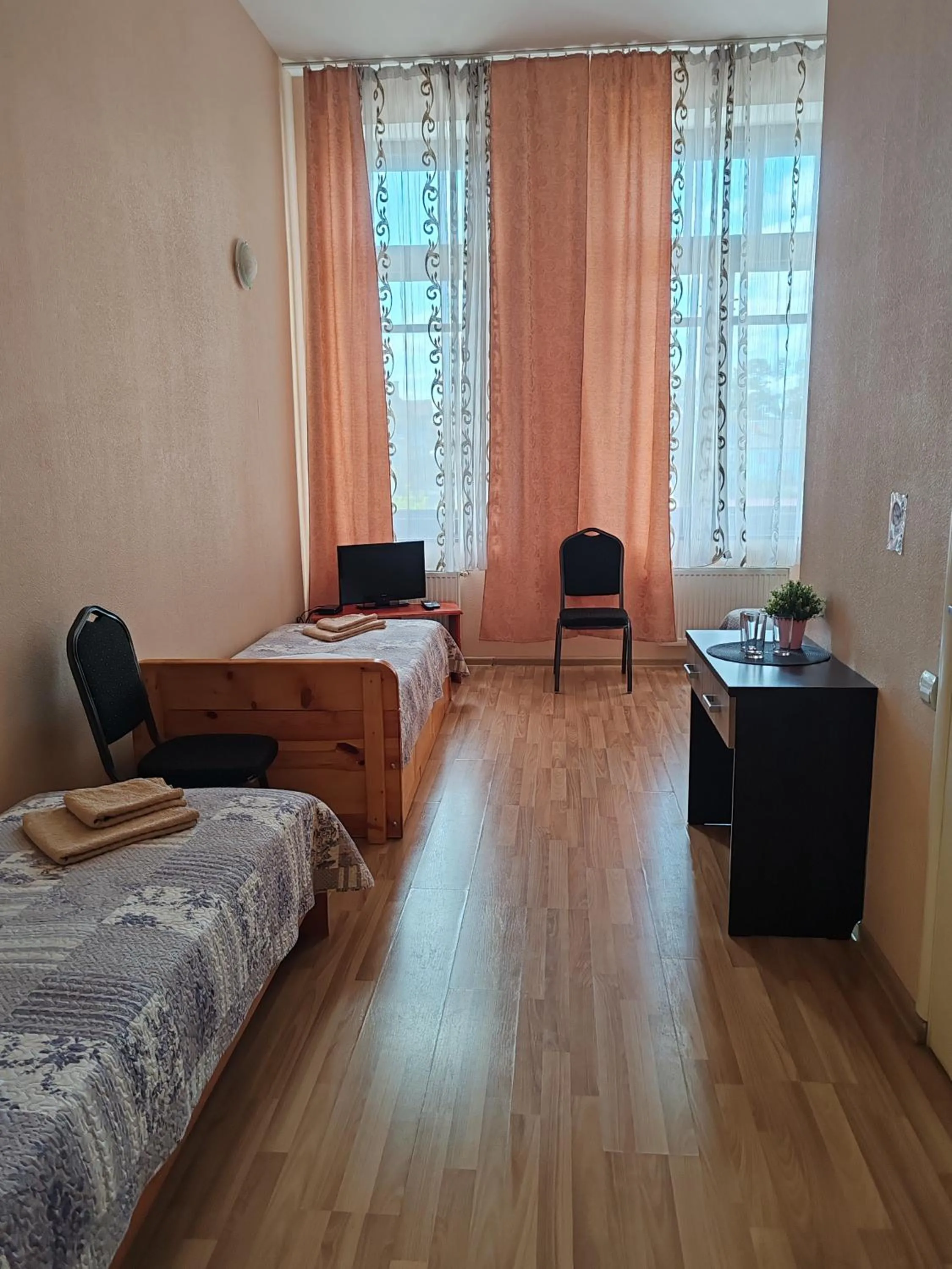 Bed in Hotel Ludza