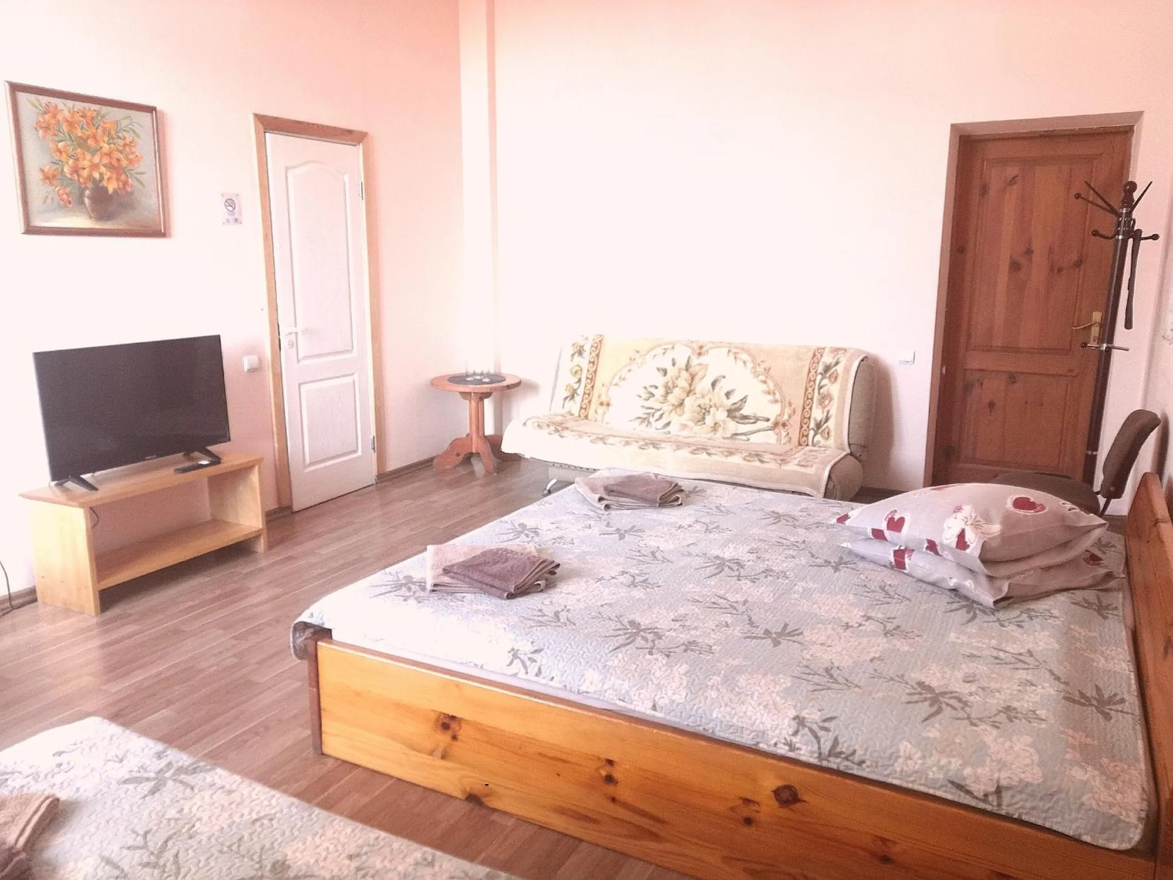 Bed in Hotel Ludza