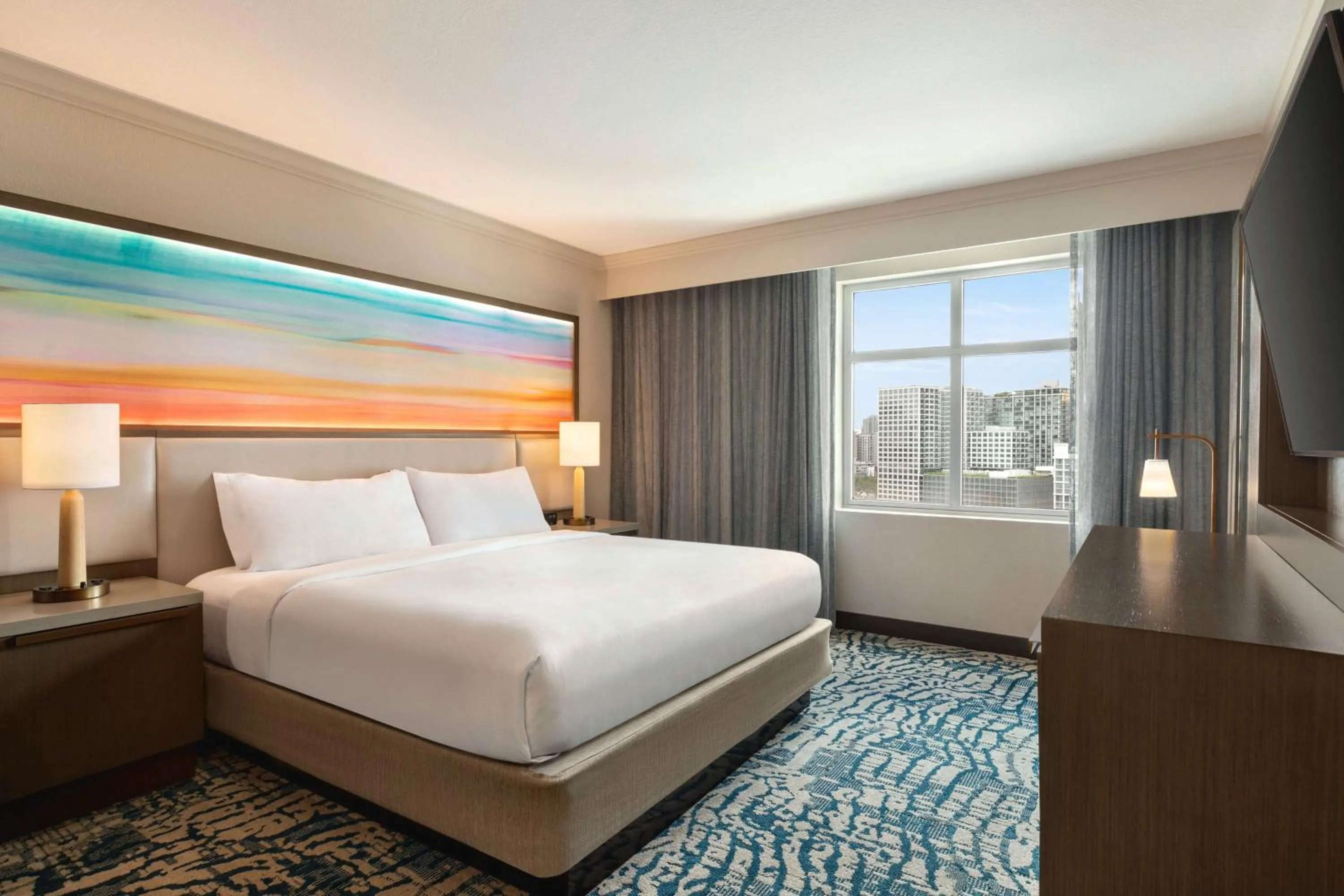 Bed in Embassy Suites by Hilton Tampa Downtown Convention Center