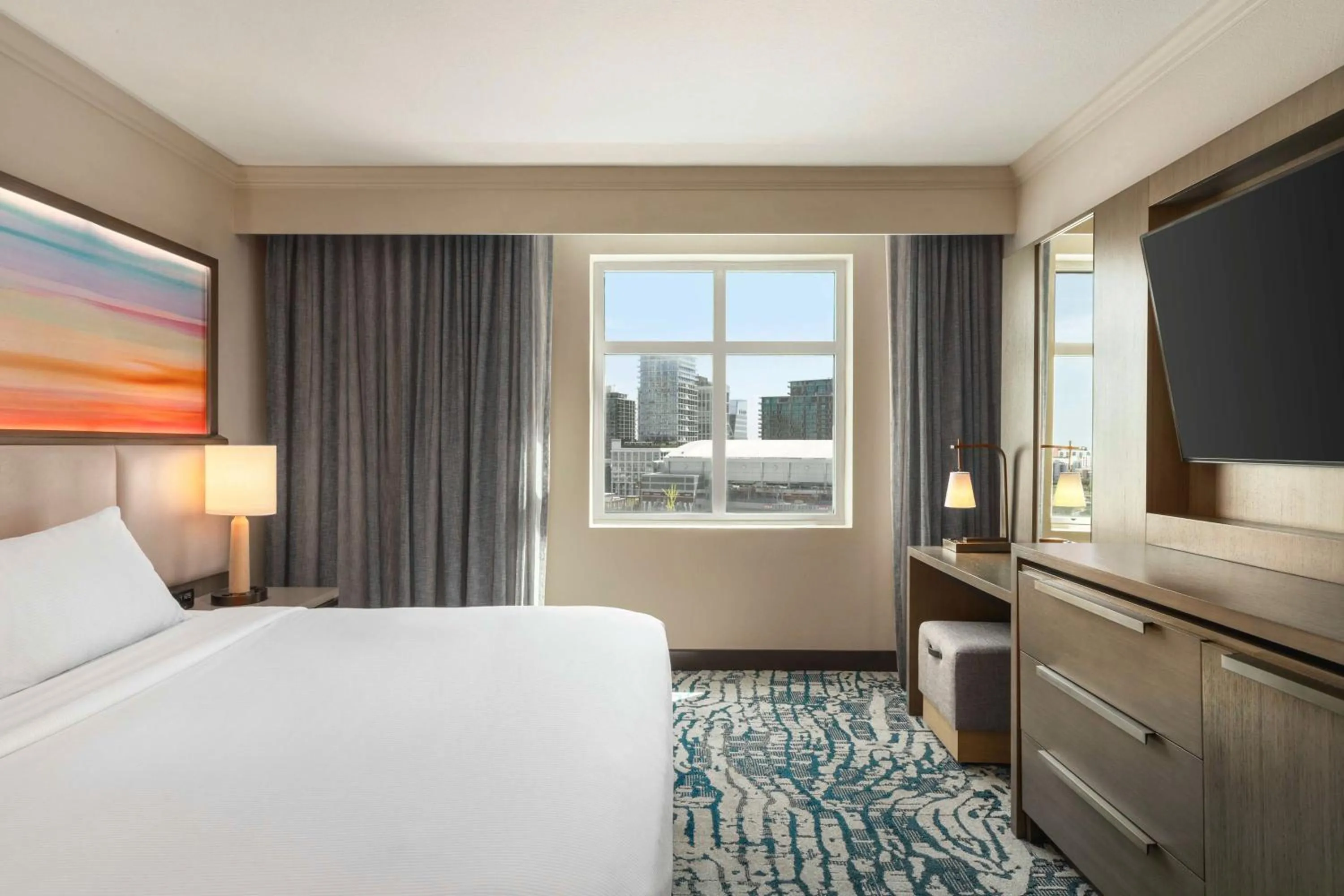 Bed in Embassy Suites by Hilton Tampa Downtown Convention Center