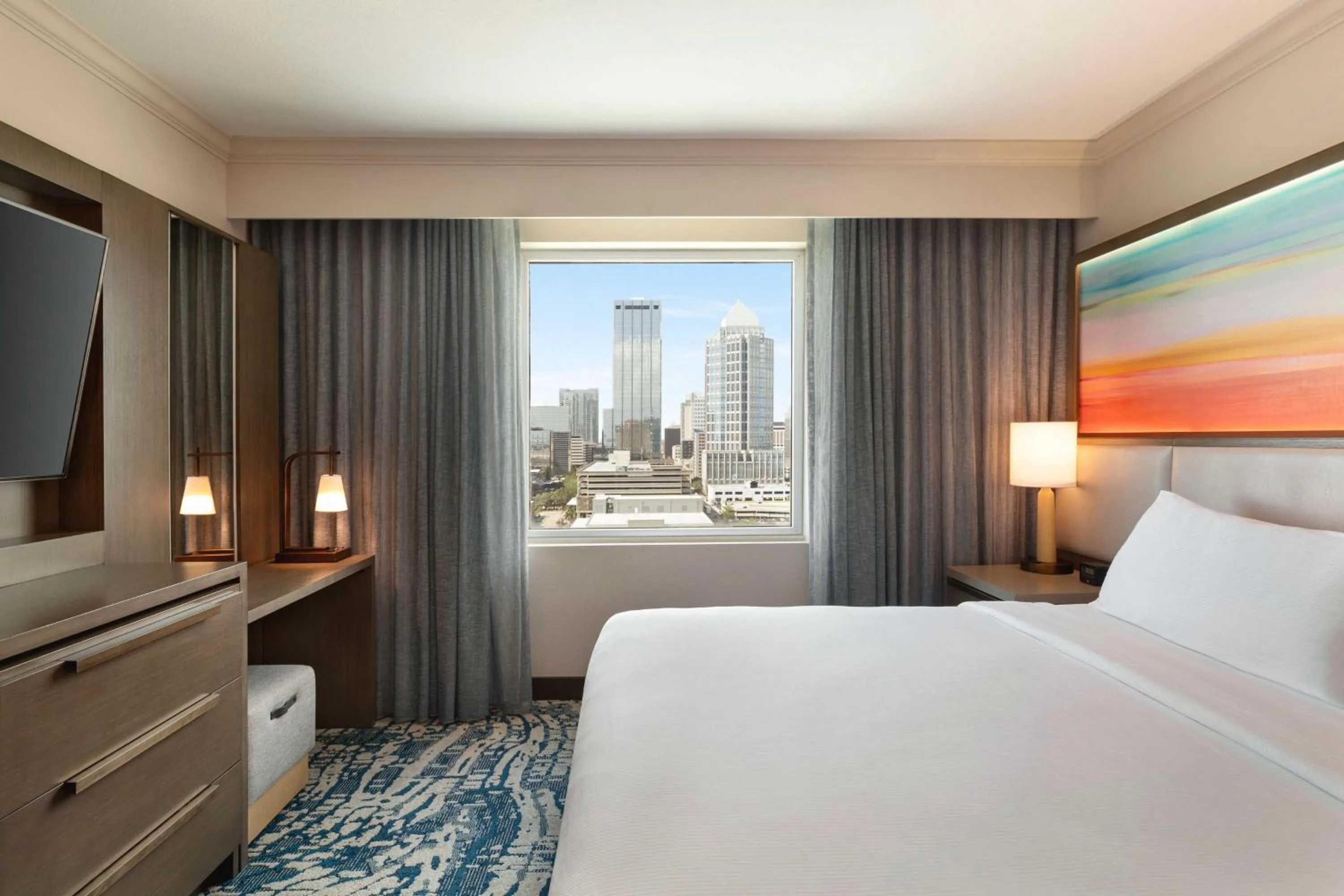 View (from property/room), Bed in Embassy Suites by Hilton Tampa Downtown Convention Center