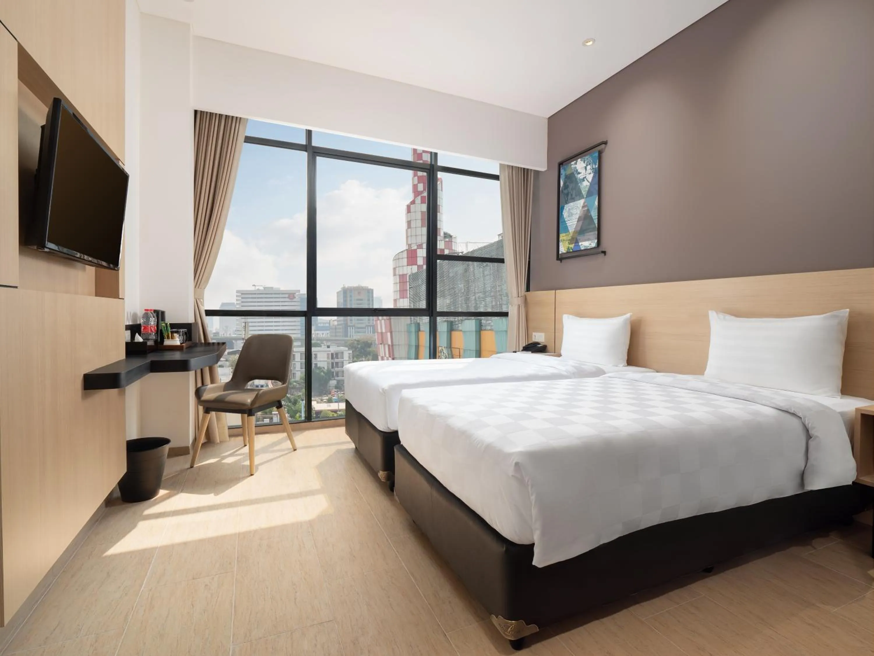 Bedroom, Bed in Hotel 88 Blok M Jakarta By WH