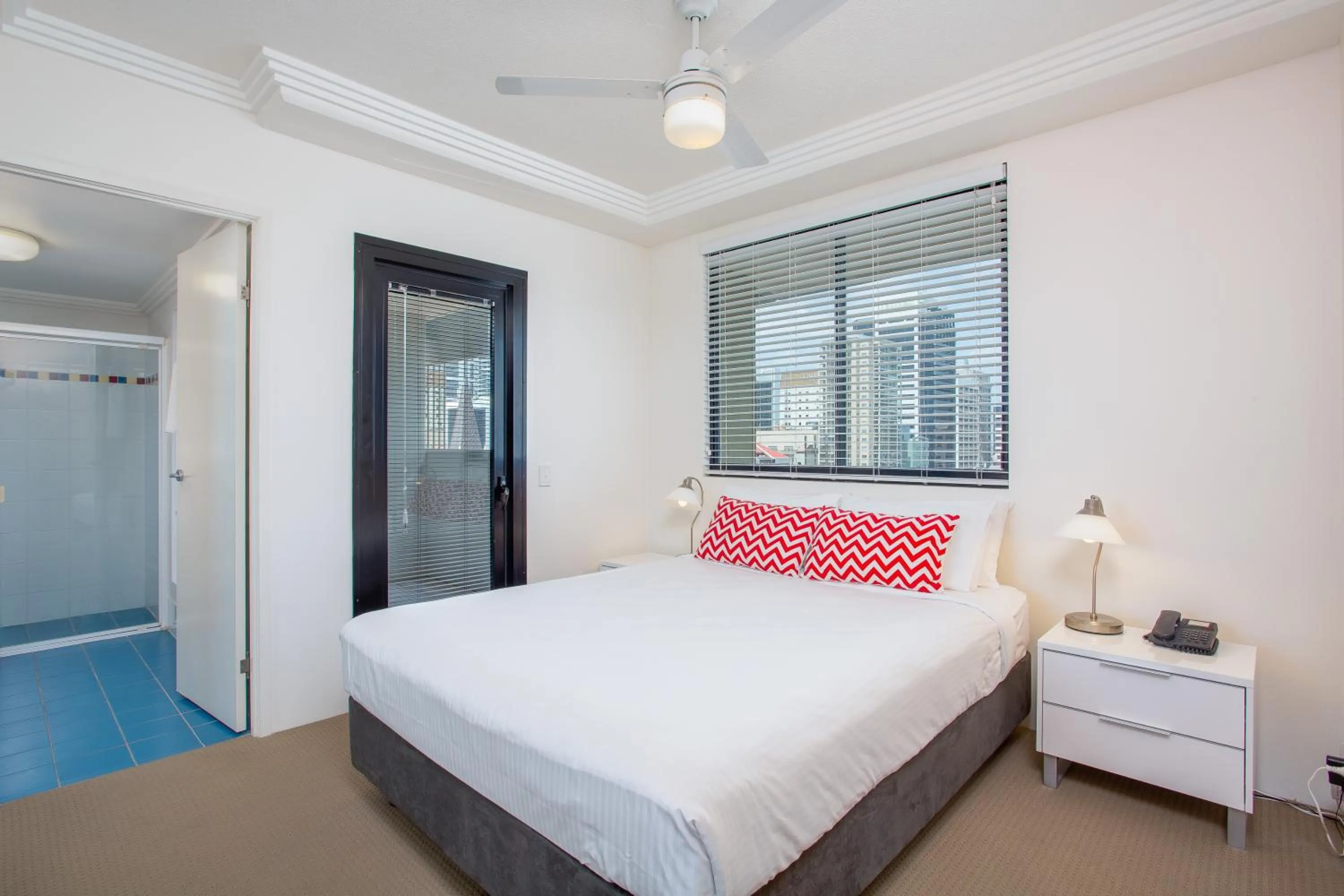 Bedroom, Bed in Republic Apartments Brisbane City