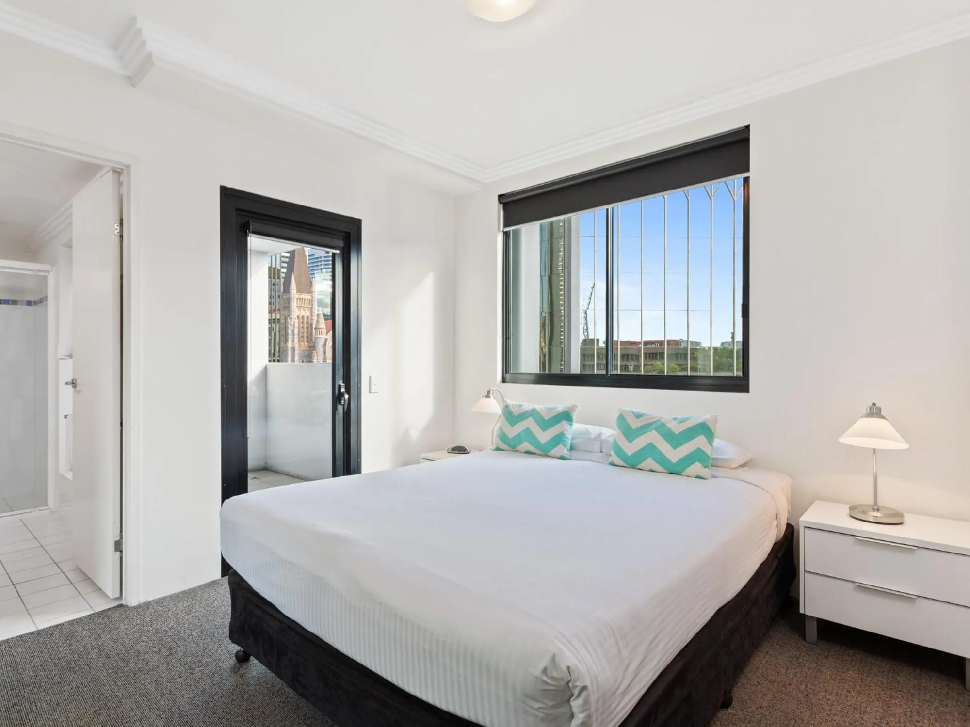 Bed in Republic Apartments Brisbane City