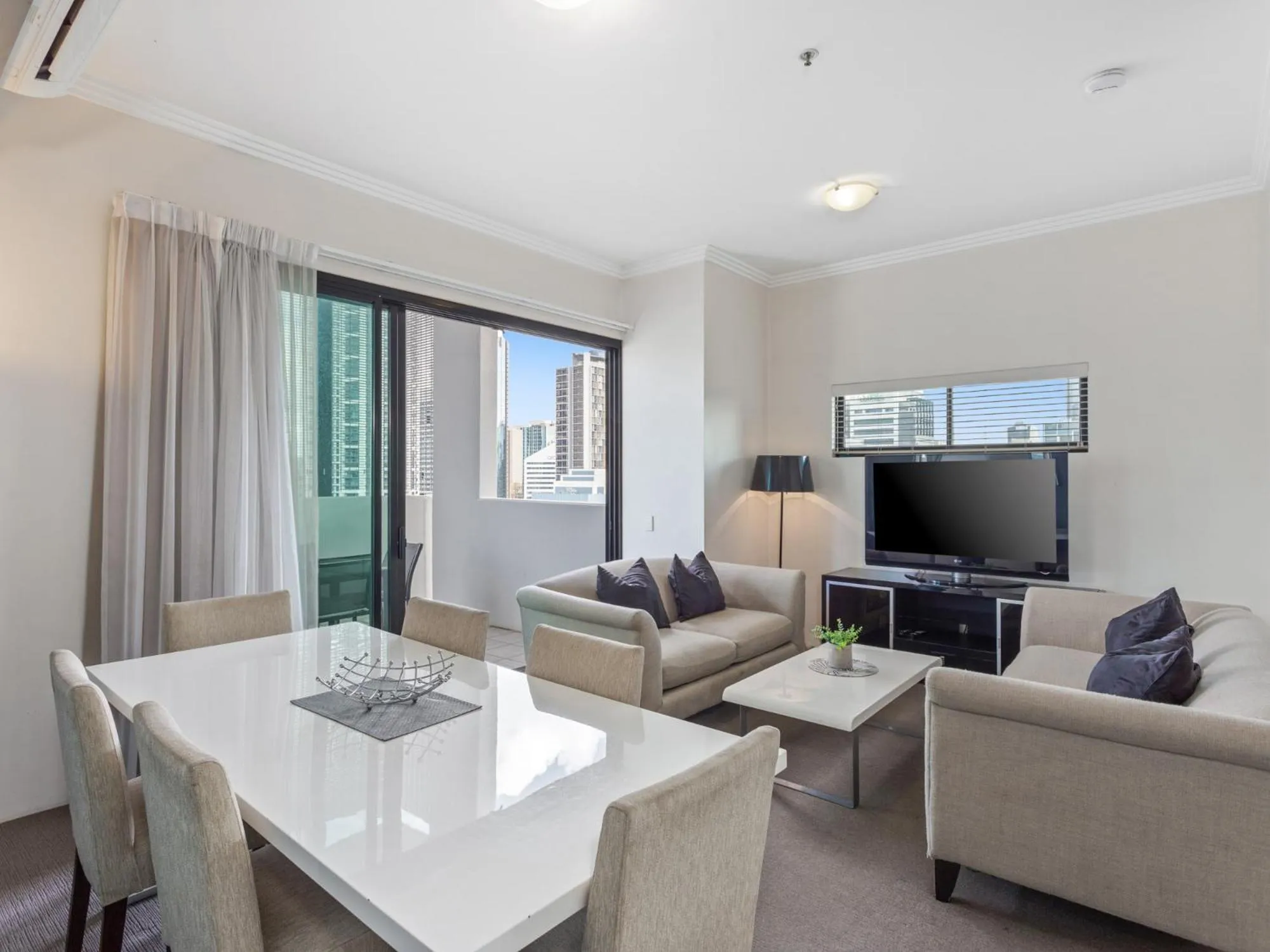 Dining area in Republic Apartments Brisbane City