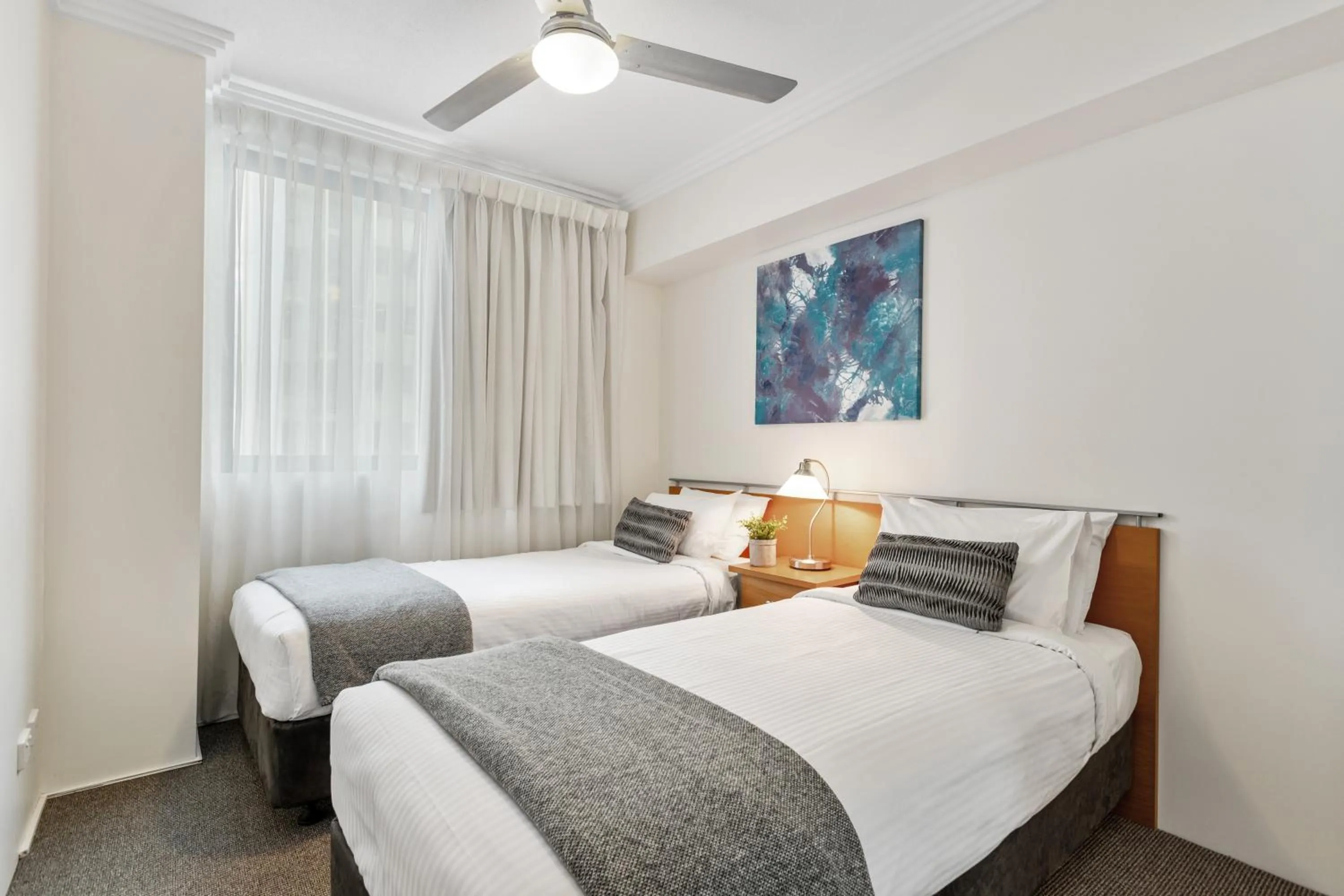 Bedroom, Bed in Republic Apartments Brisbane City