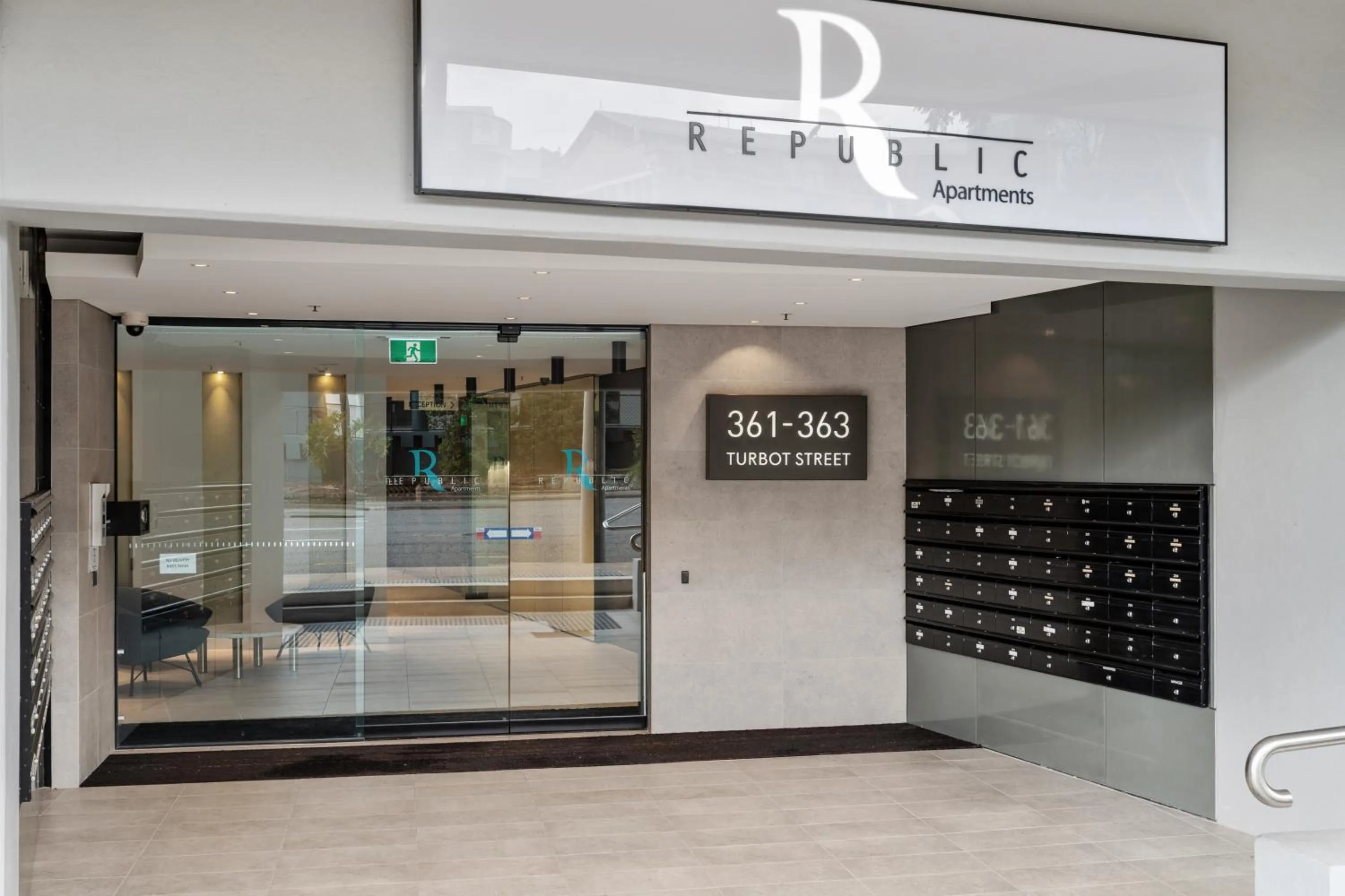 Facade/entrance in Republic Apartments Brisbane City