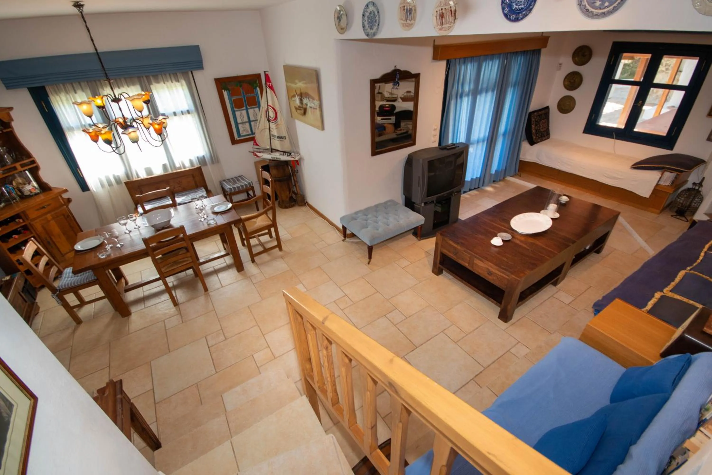 Bed in Triton Authentic Cretan Hotel