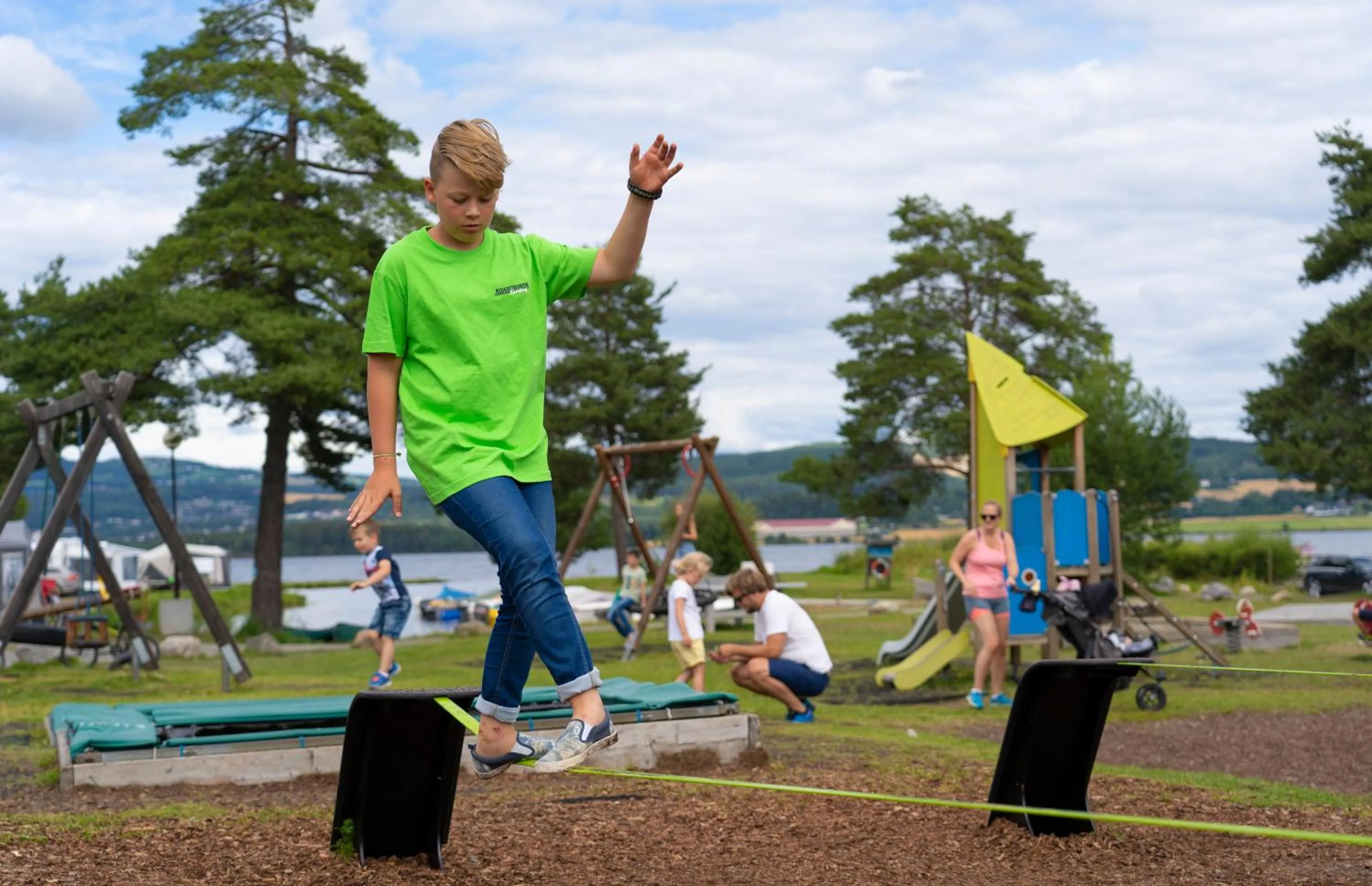 Children play ground in Sveastranda Camping