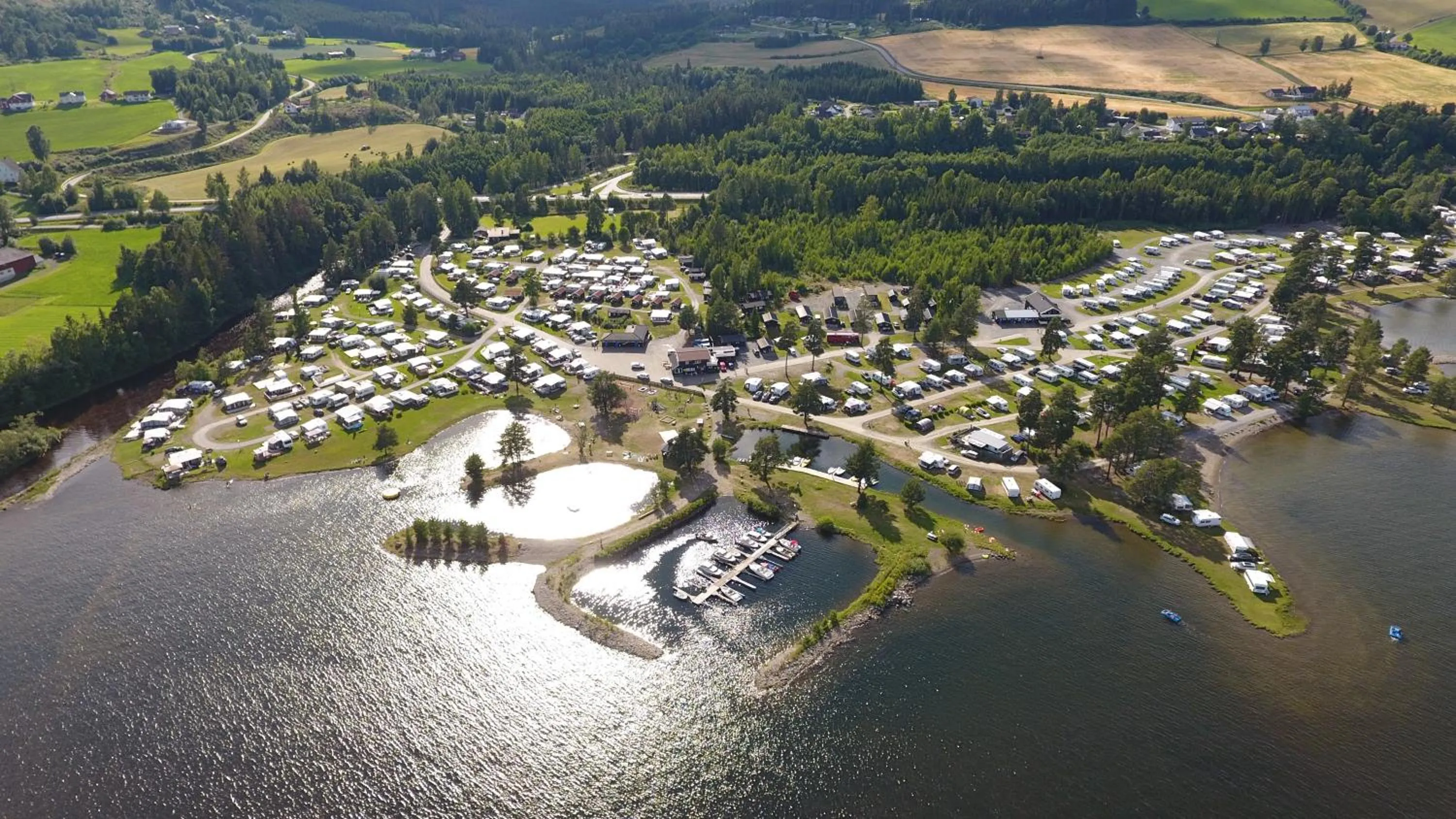 Bird's eye view in Sveastranda Camping
