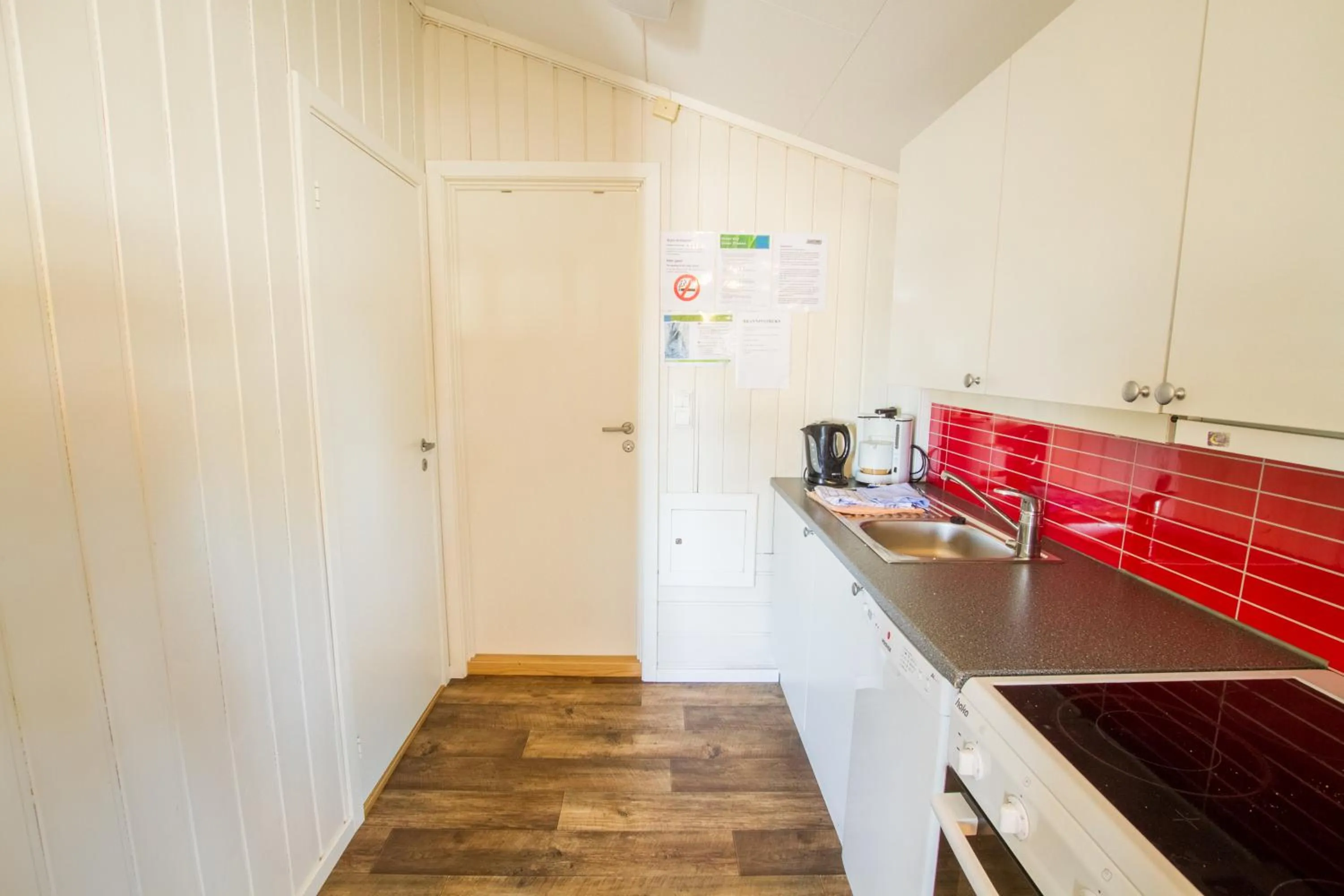 Kitchen or kitchenette in Sveastranda Camping