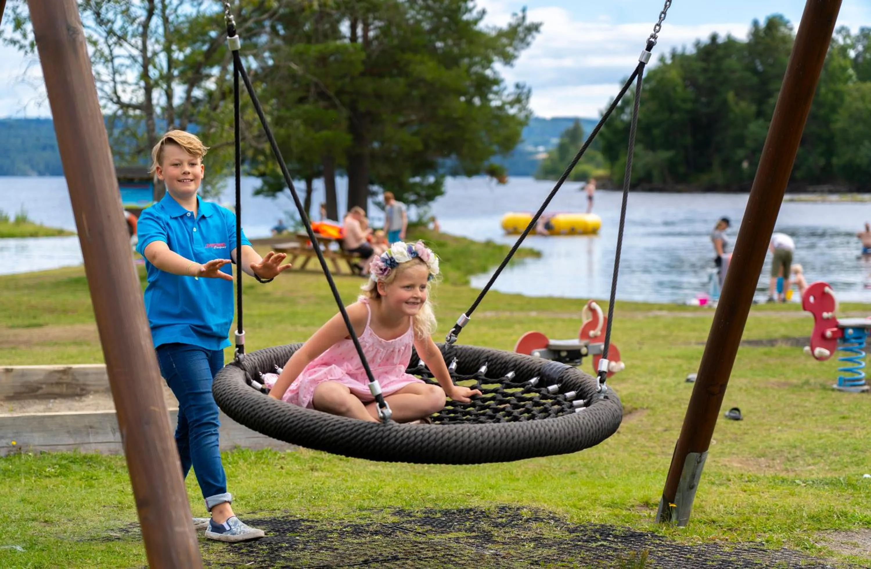 Children play ground in Sveastranda Camping