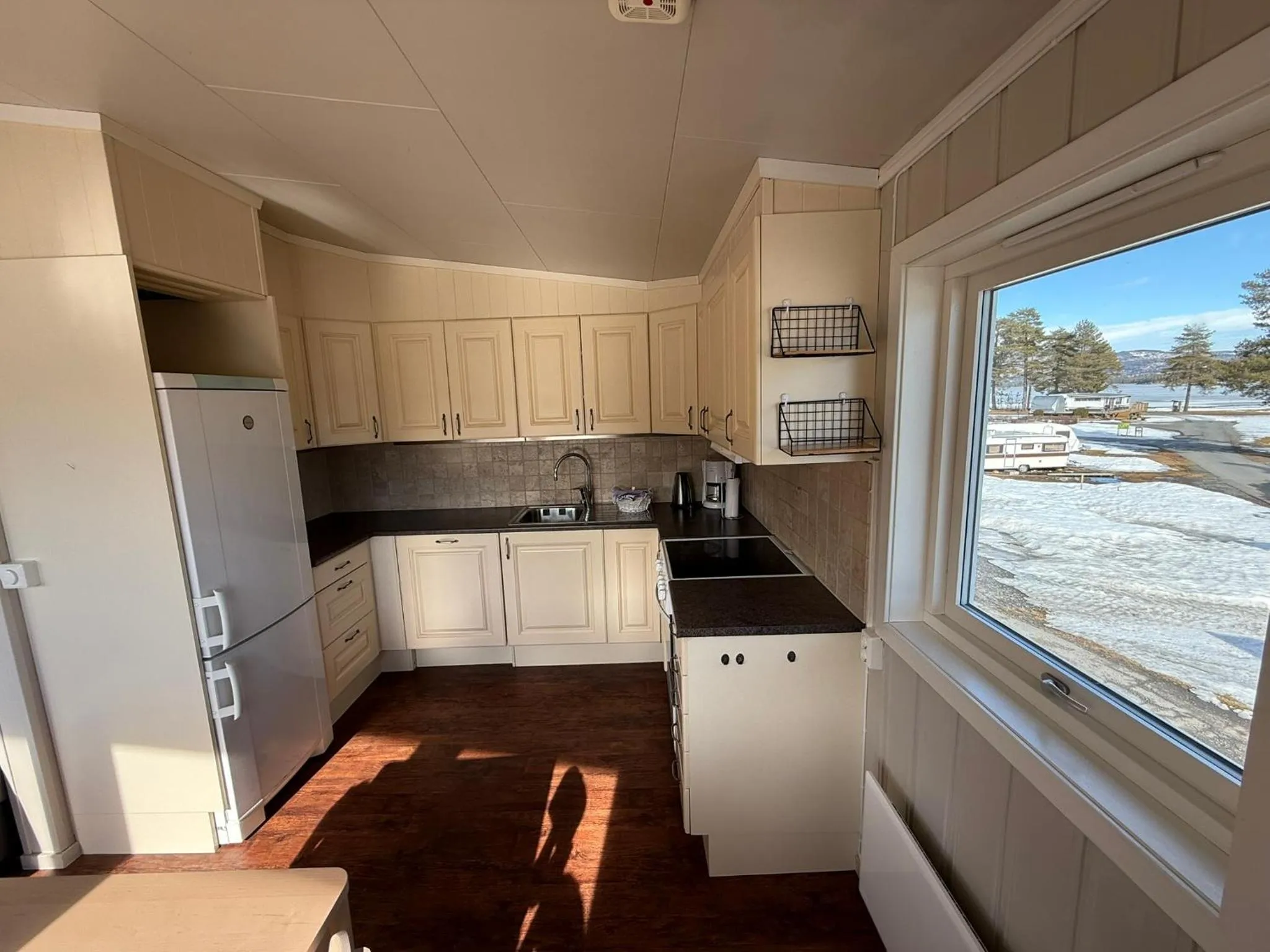 Kitchen or kitchenette in Sveastranda Camping