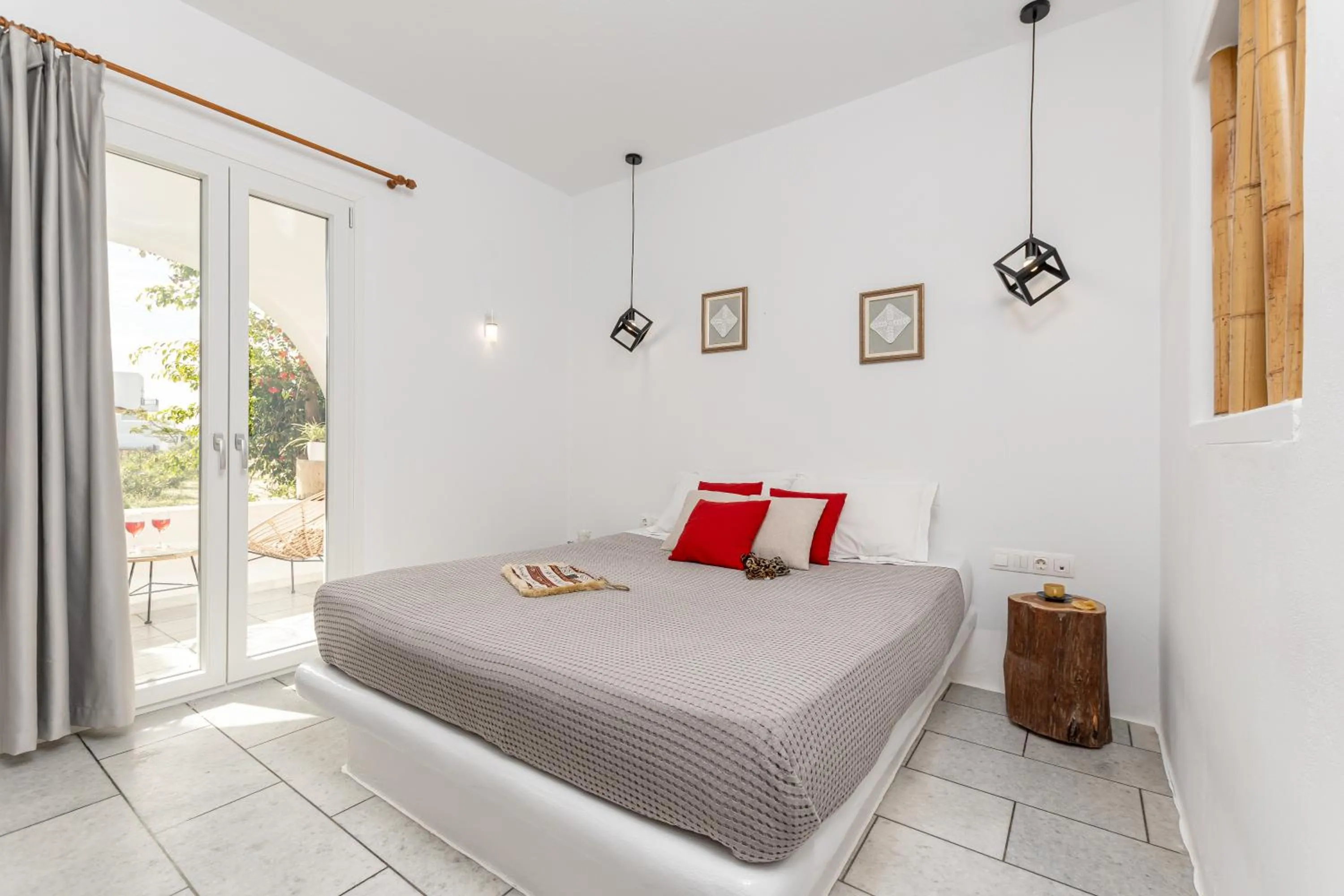 Patio, Bed in Birbas Hotel