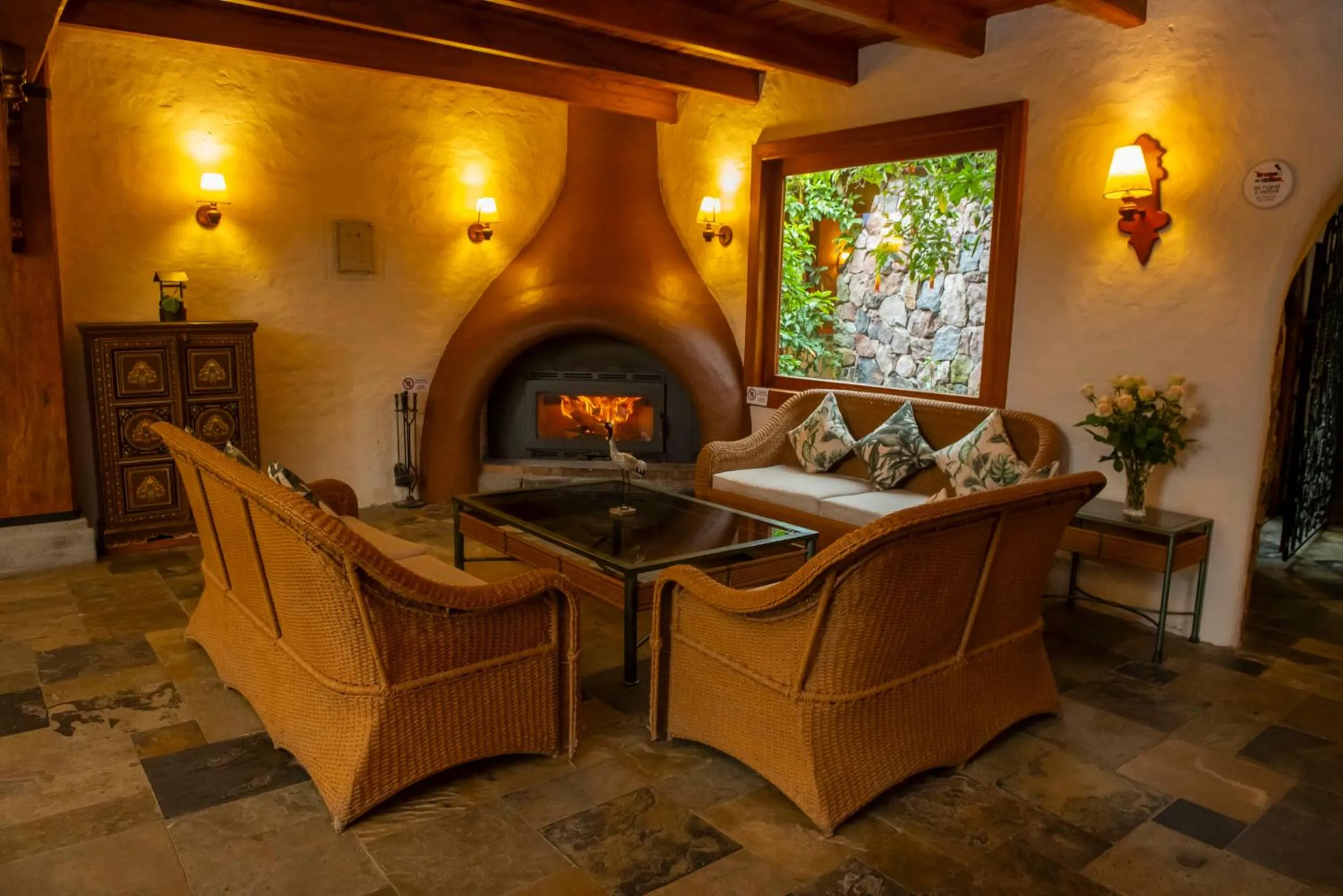 Seating area in Termas de Papallacta