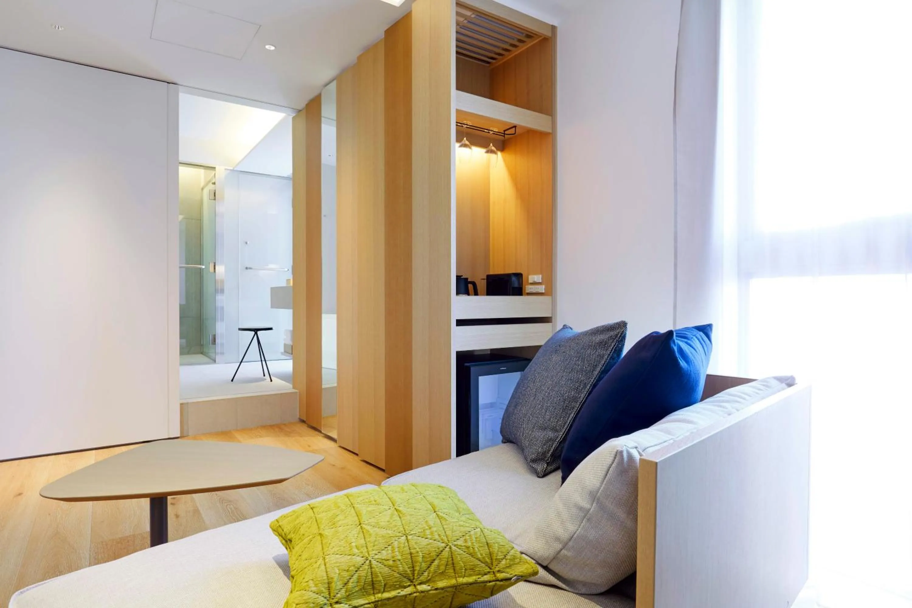 Living room, Bed in TSUKI Tokyo